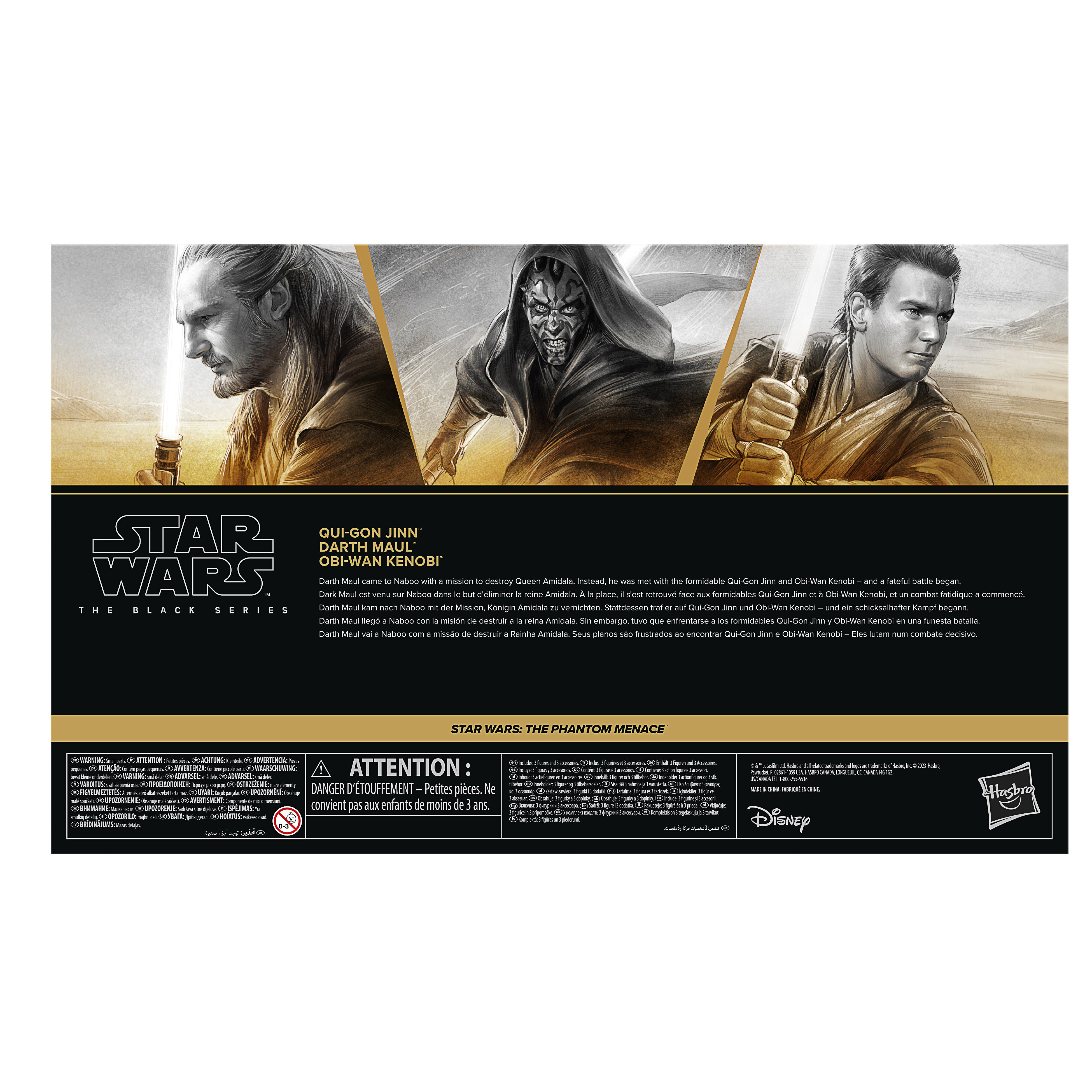 Star Wars Black Series (The Phantom Menace) Duel Of The Fates 3 Pack - Darth Maul, Obi-Wan & Qui Gon