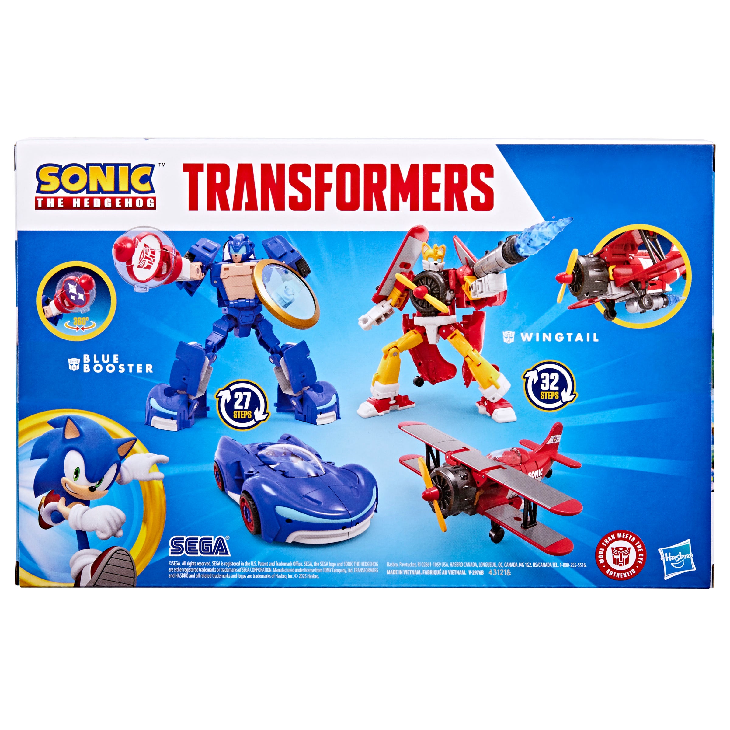 Transformers X Sonic The Hedgehog Wingtail & Blue Booster