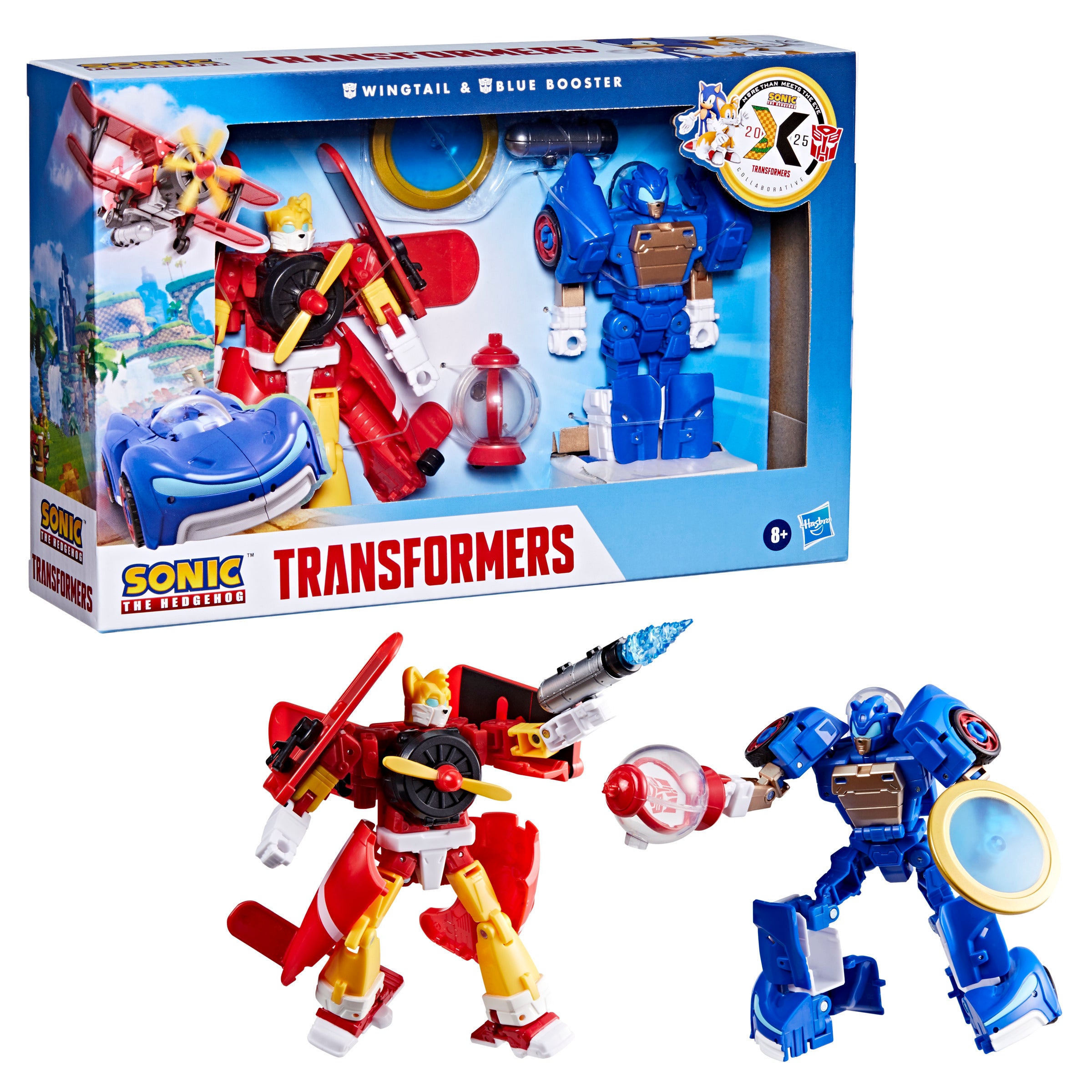 Transformers X Sonic The Hedgehog Wingtail & Blue Booster