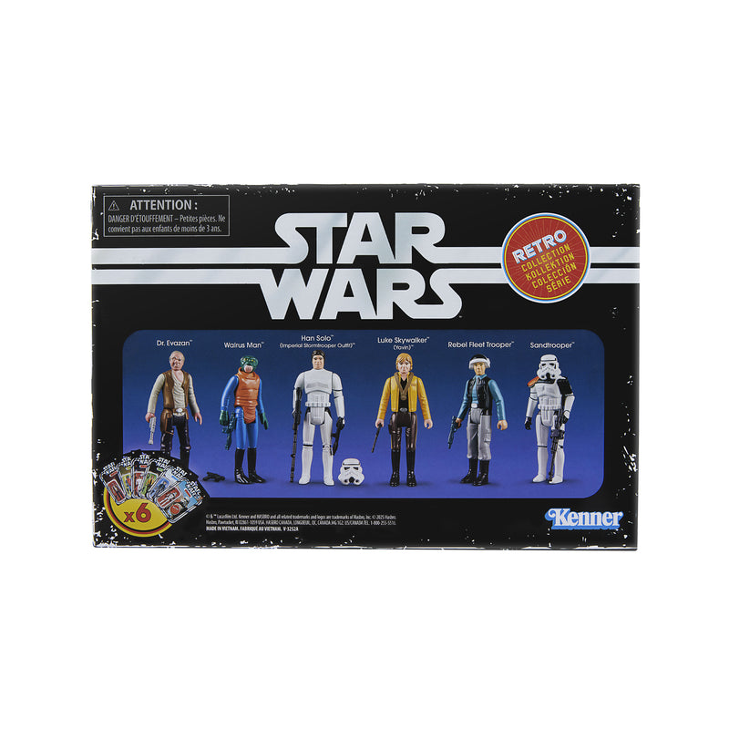 Star Wars Retro Collection (New Hope) Box Set Evazan, Ponda, Han, Sandtrooper, Rebel & Luke