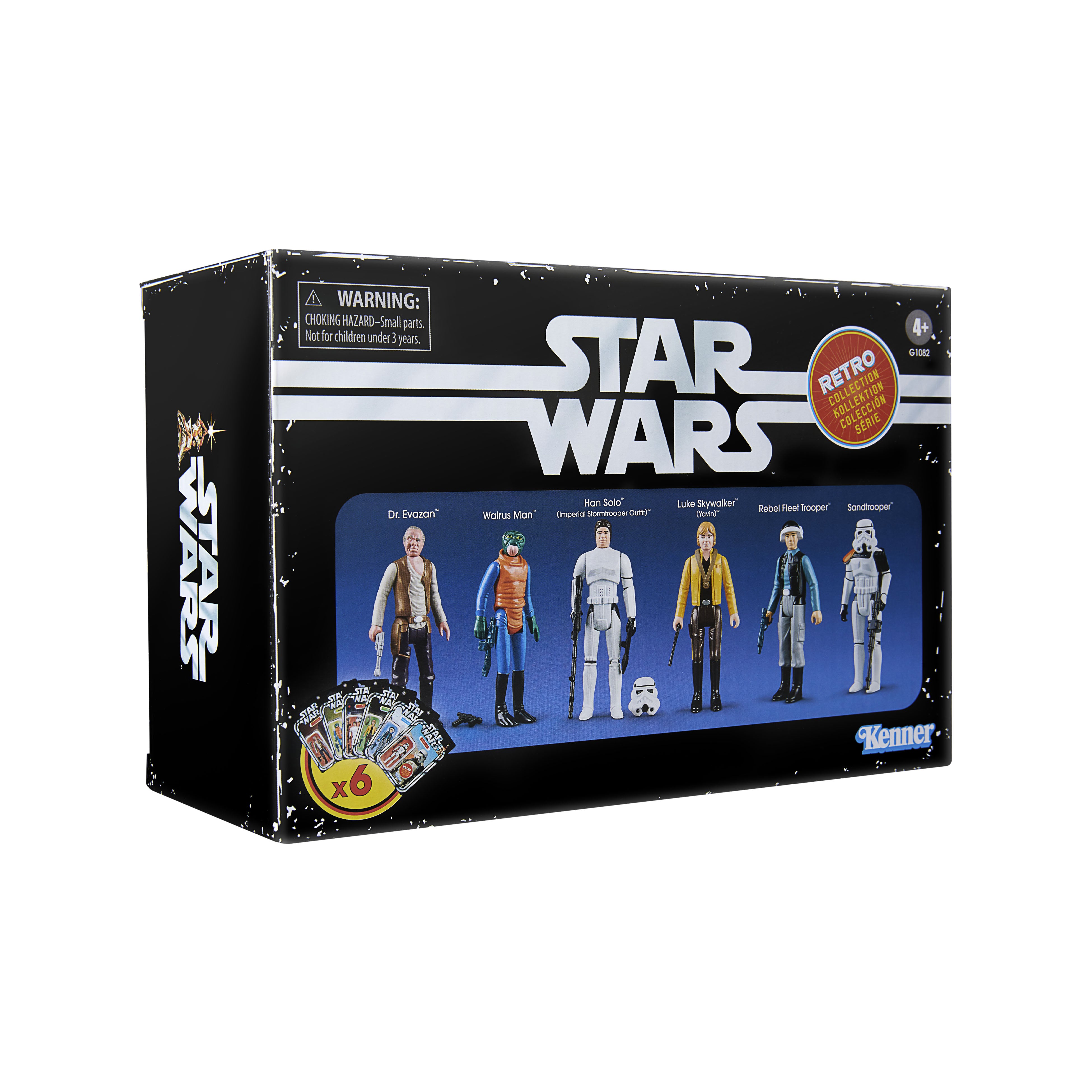 Star Wars Retro Collection (New Hope) Box Set Evazan, Ponda, Han, Sandtrooper, Rebel & Luke