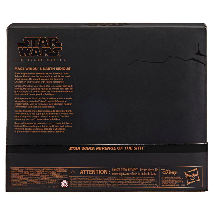 Star Wars Black Series Exclusive Revenge Of The Sith 2 Pack - Mace Windu & Darth Sidious
