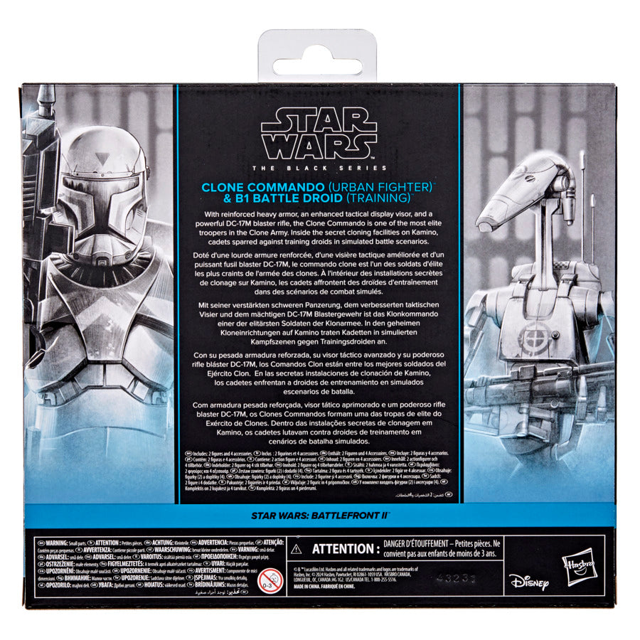 Star Wars Black Series (Battlefront II) Clone Commando (Urban Fighter) & B1 Battle Droid (Training) CASE OF 10