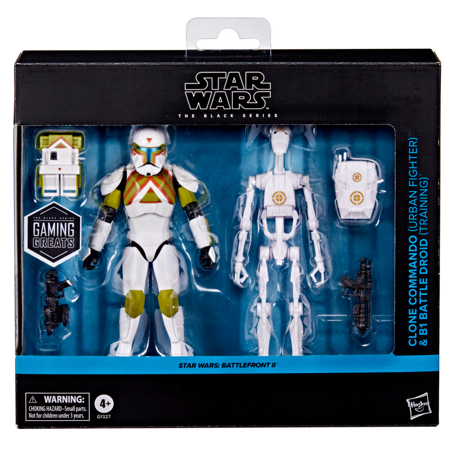 Star Wars Black Series (Battlefront II) Clone Commando (Urban Fighter) & B1 Battle Droid (Training) CASE OF 10