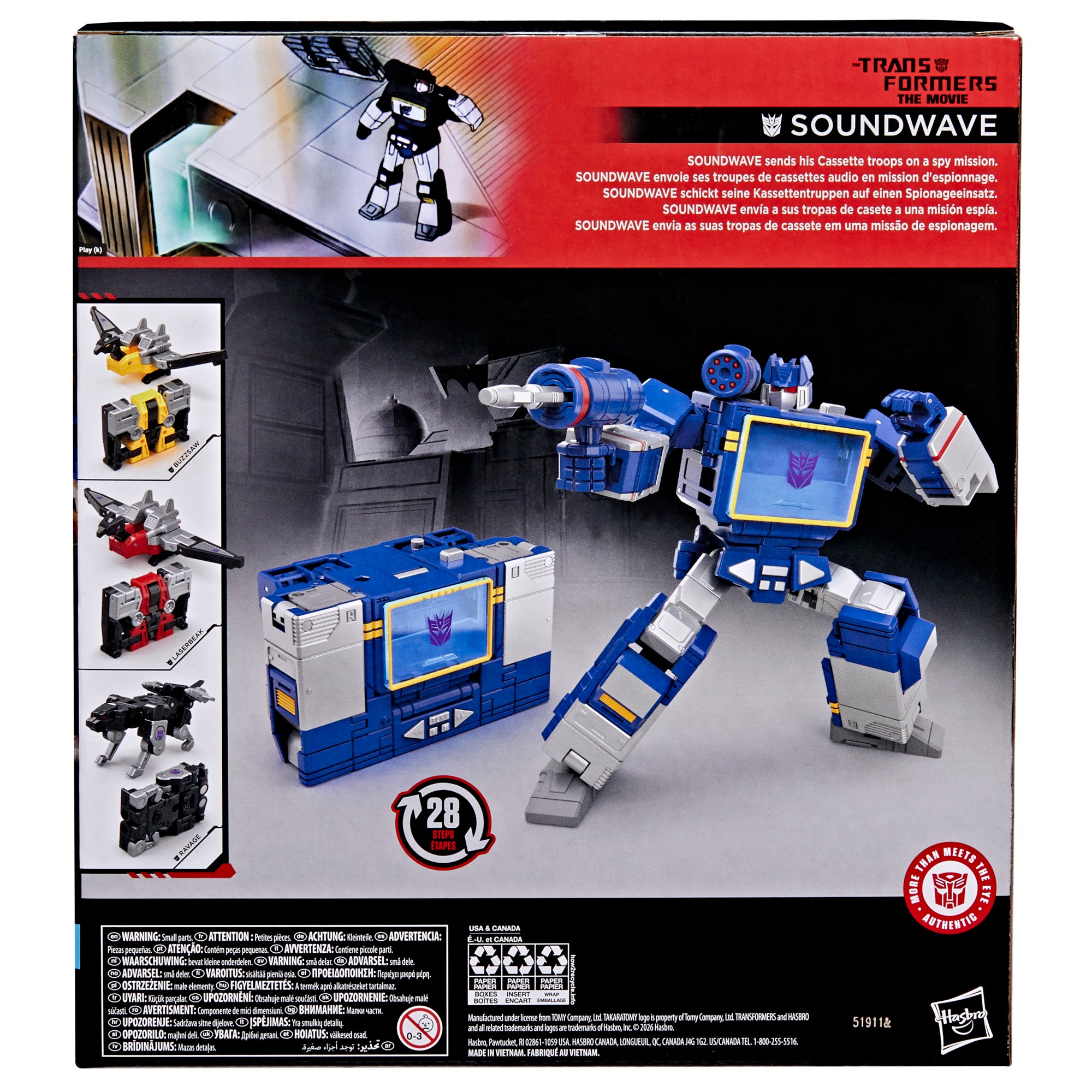 Transformers Studio Series (86 Movie) Leader Soundwave IMPORT STOCK (MAX 1 PER CUSTOMER)