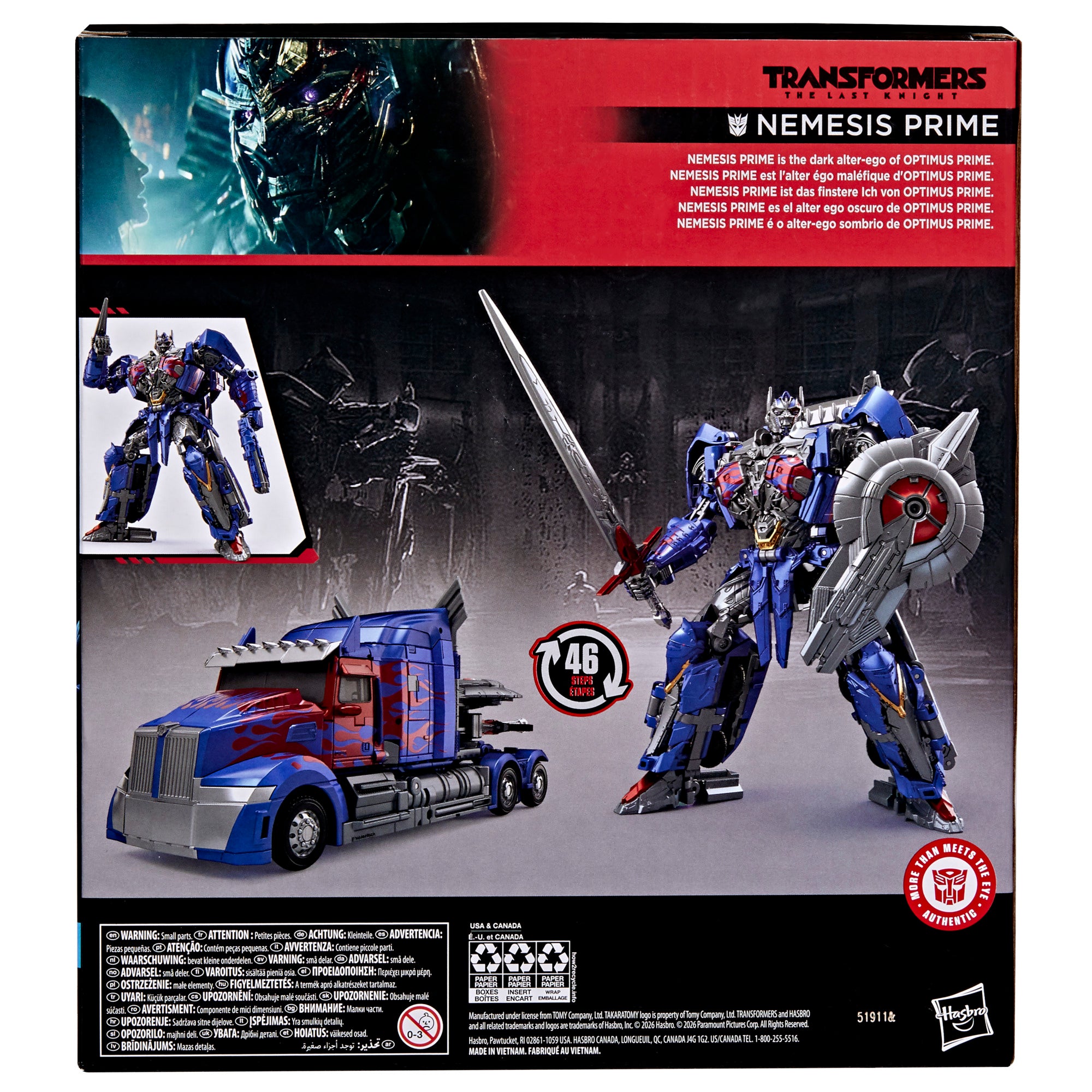Transformers Studio Series (The Last Knight) Leader Nemesis Prime IMPORT STOCK
