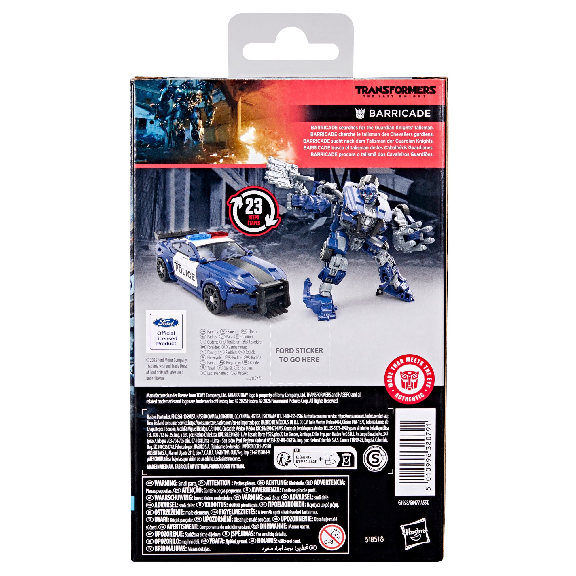 PRE-ORDER Transformers Studio Series (The Last Knight) Deluxe Barricade