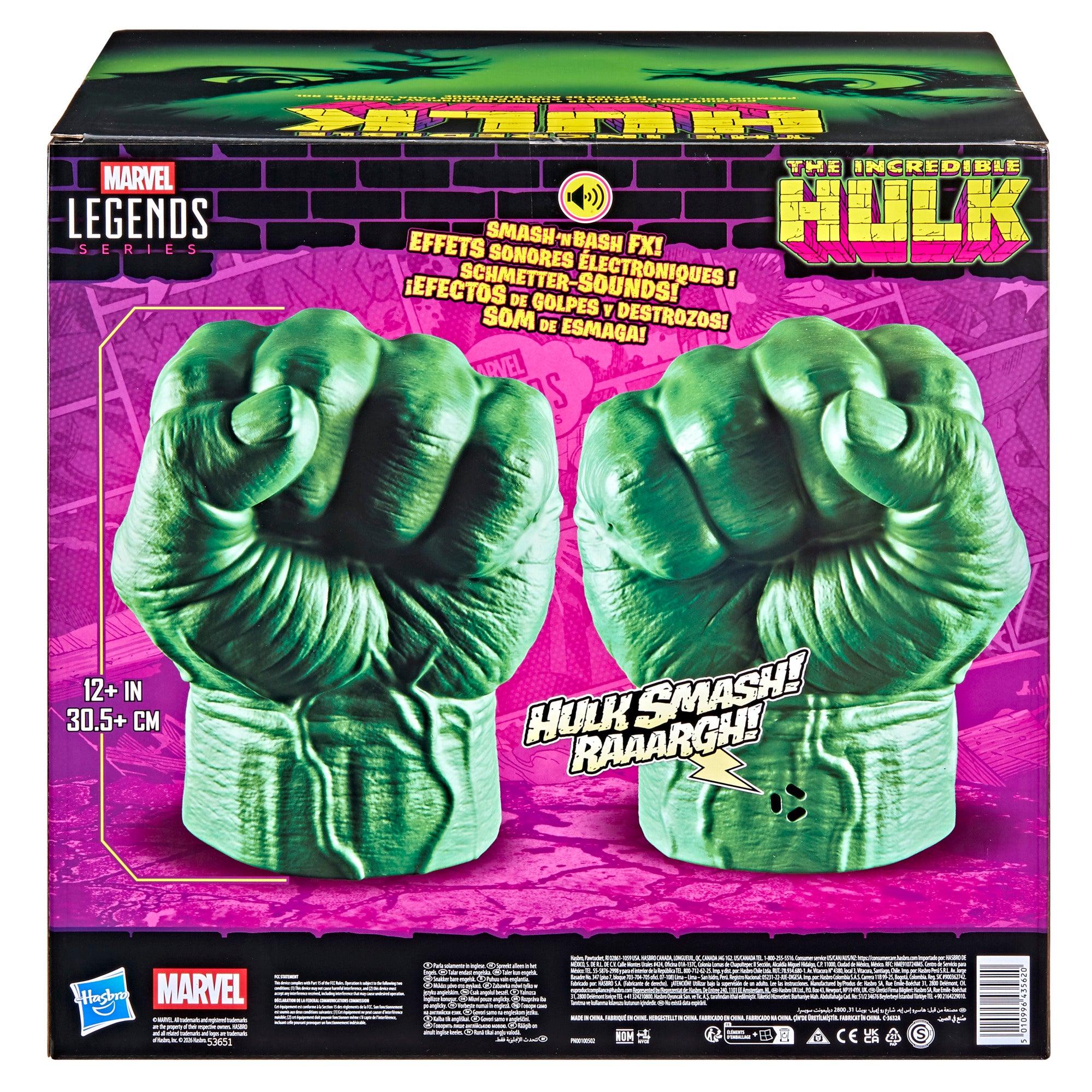 PRE-ORDER Marvel Legends Premium Electronic Role Play The Incredible Hulk Fists