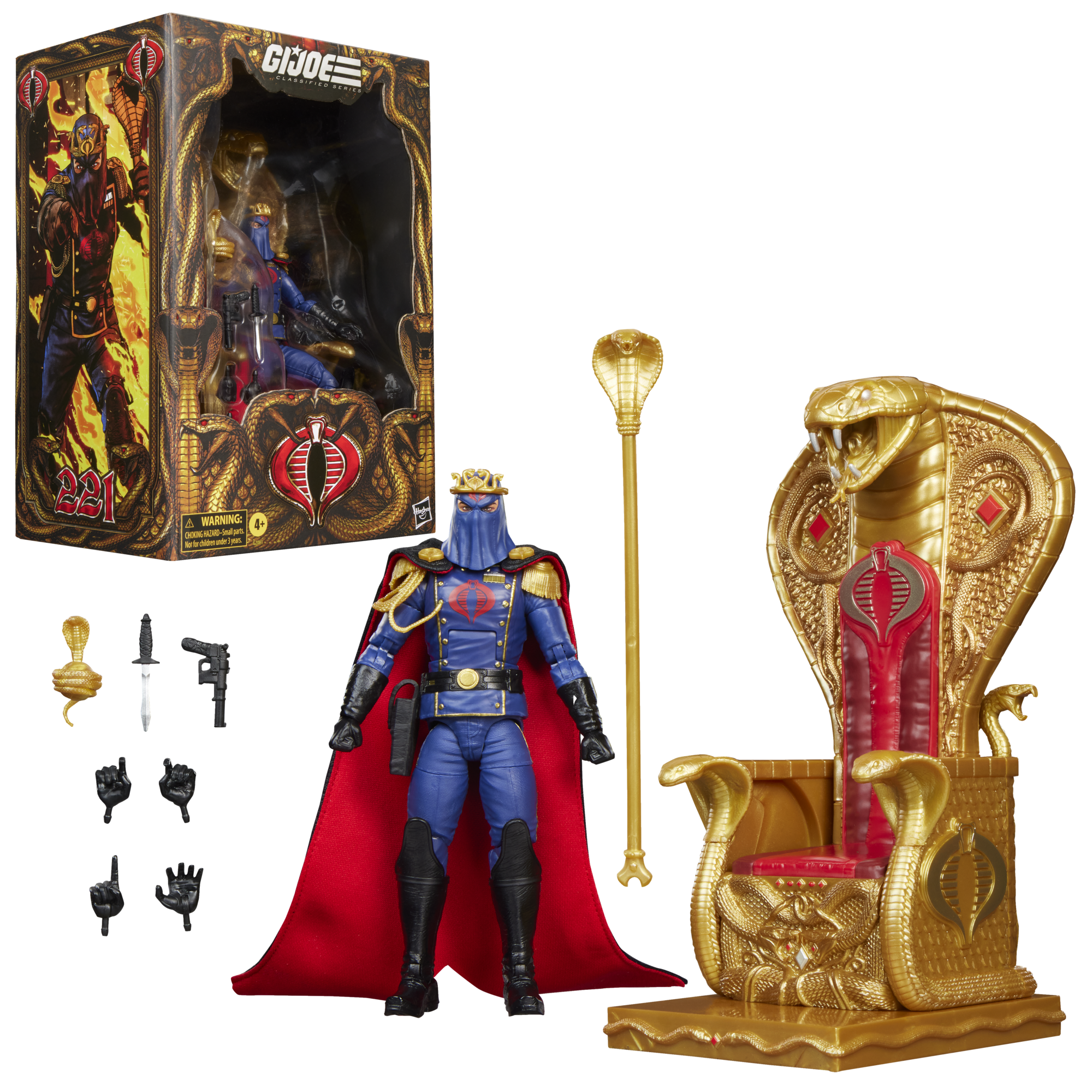 PRE-ORDER G.I. Joe Classified Series Cobra Commander in Dress Uniform With Throne