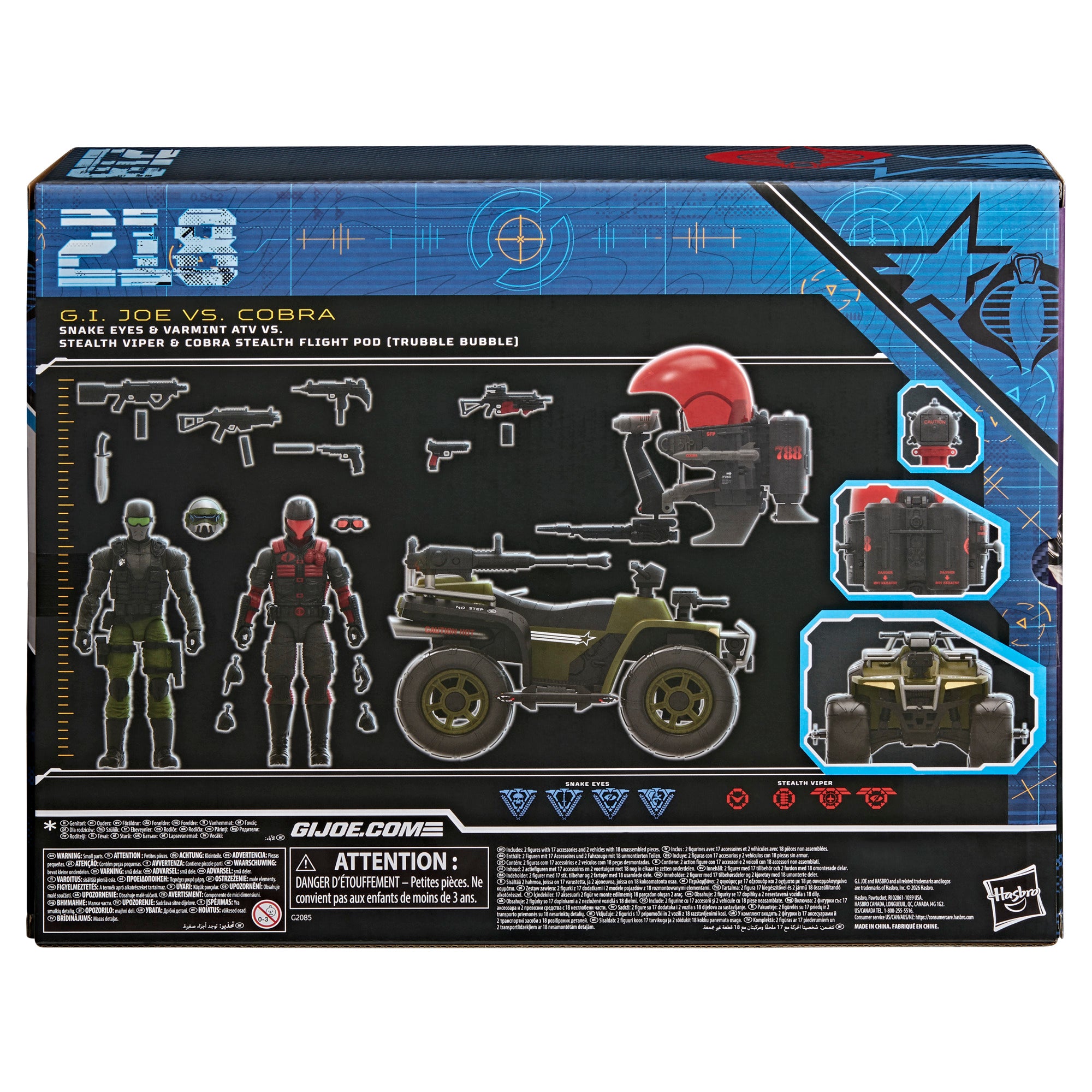 PRE-ORDER G.I. Joe Classified Series G.I. Joe VS Cobra Commander Pack (ATV & Trubble Bubble)