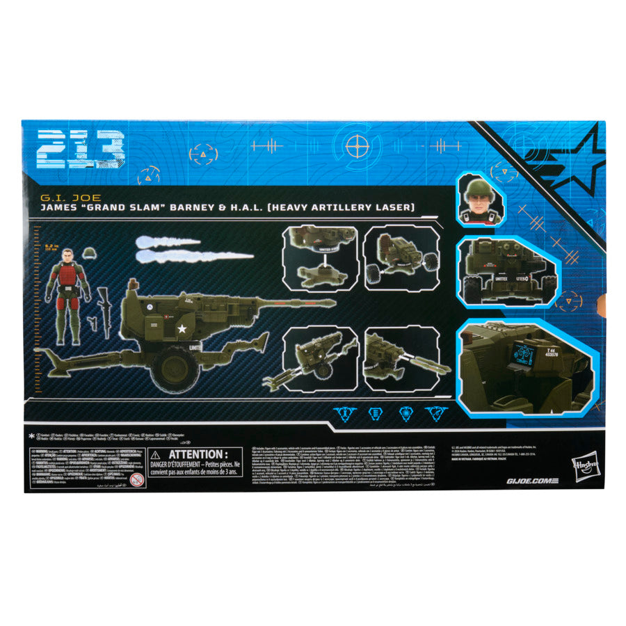 G.I. Joe Classified Series James "Grand Slam" Barney & H.A.L (Heavy Artillary Laser) ARRIVING SOON