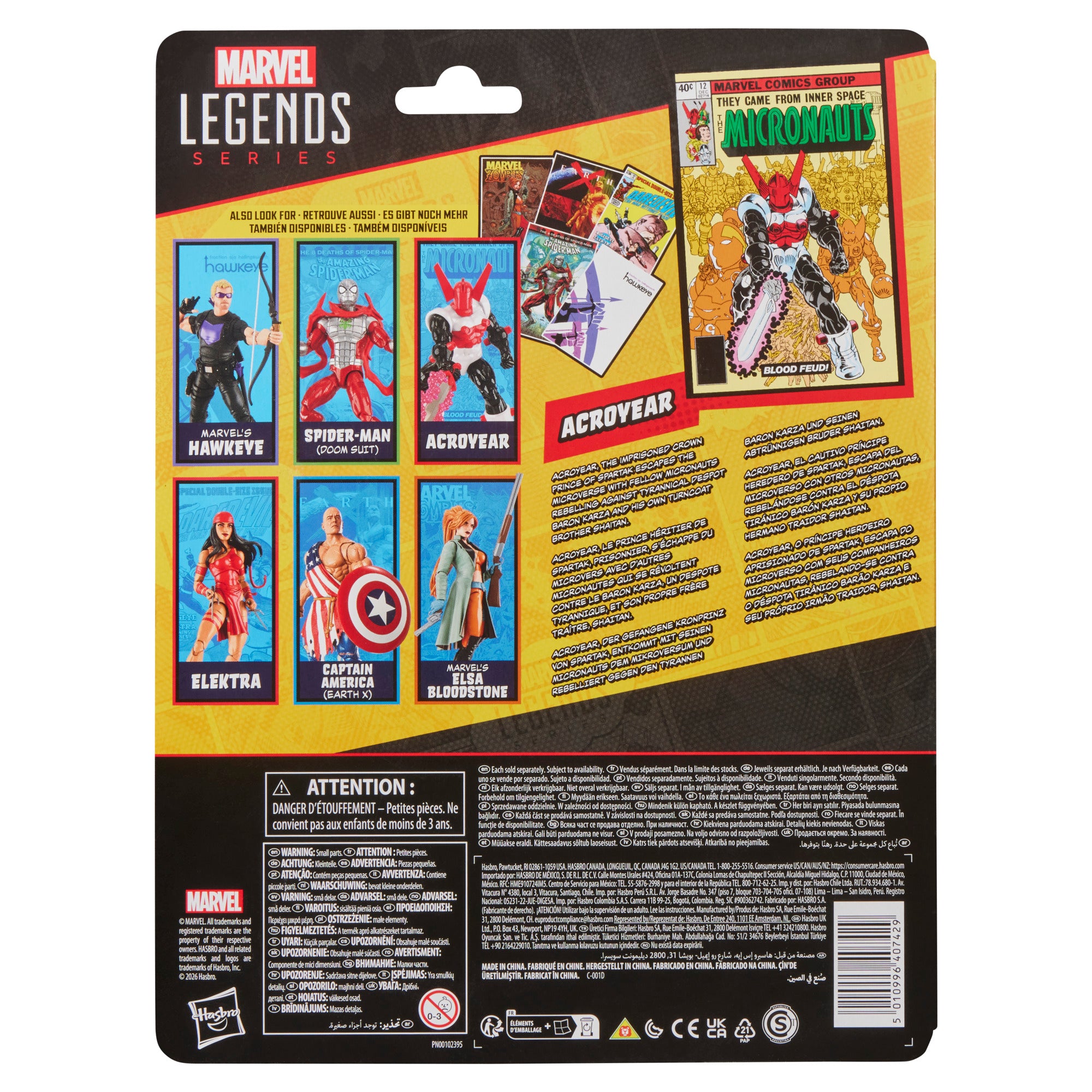 PRE-ORDER Marvel Legends Mini Comic Micronauts Acroyear