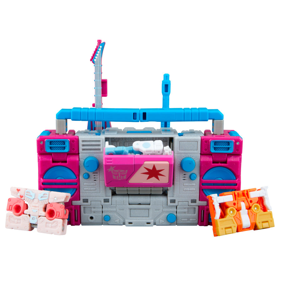 Transformers SDCC em and the Holograms Autobot Blaster & KP Glit, KP Sundor, and KP Rosanna