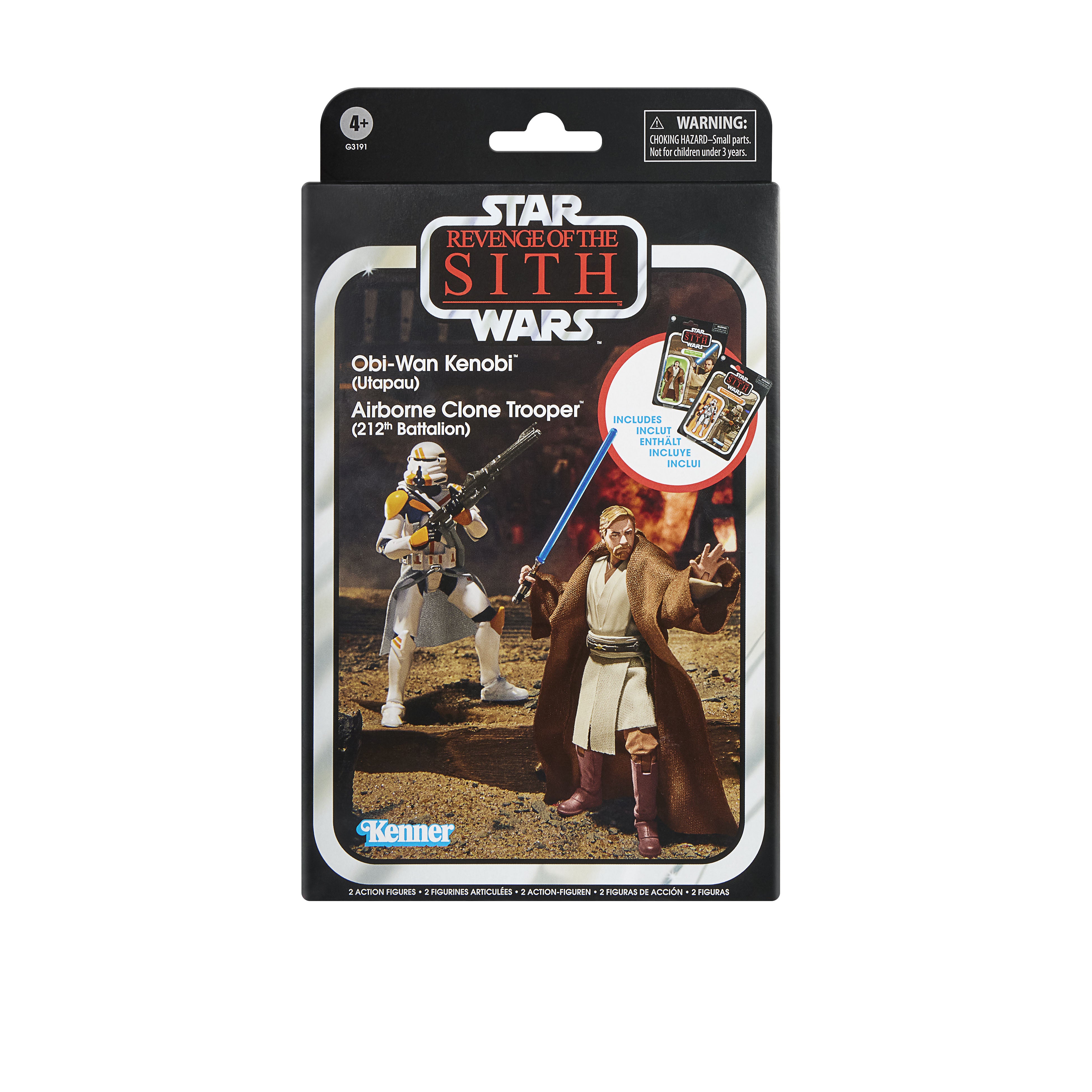 PRE-ORDER Star Wars Vintage Collection (Revenge Of The Sith) Obi-Wan (Utapau) & Airborne Clone Trooper (212th Battalion)