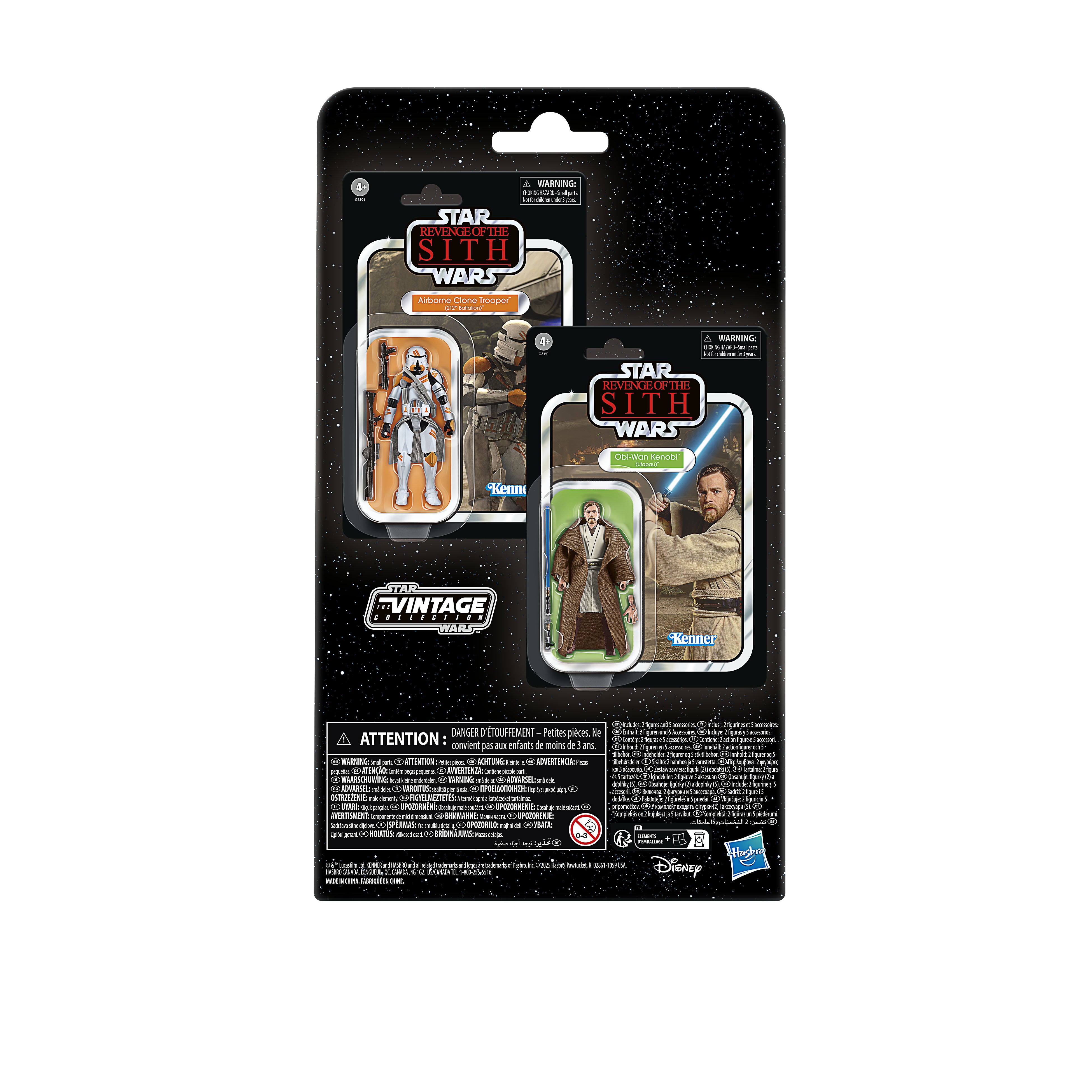 PRE-ORDER Star Wars Vintage Collection (Revenge Of The Sith) Obi-Wan (Utapau) & Airborne Clone Trooper (212th Battalion)