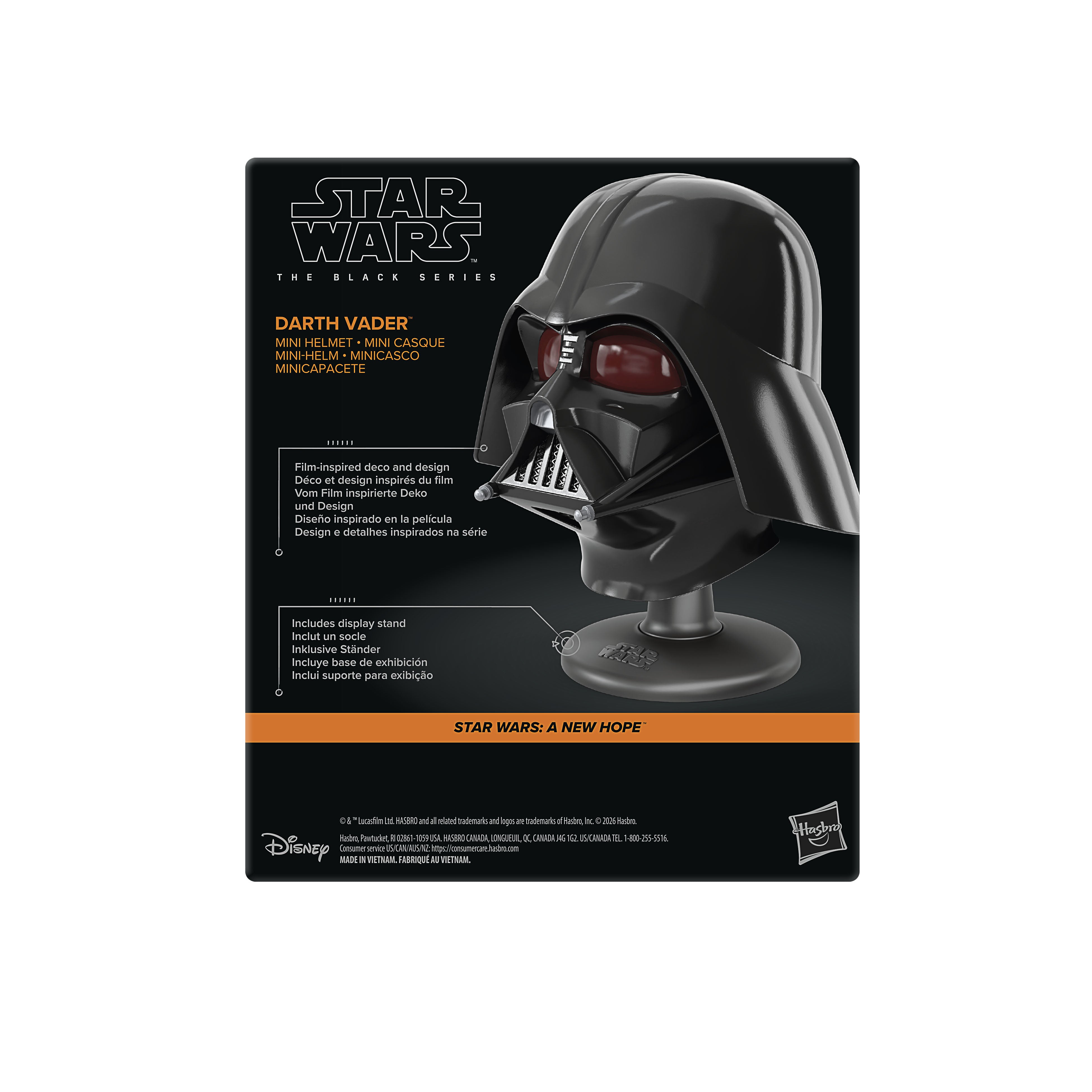 PRE-ORDER Star Wars Black Series Darth Vader Mini Helmet