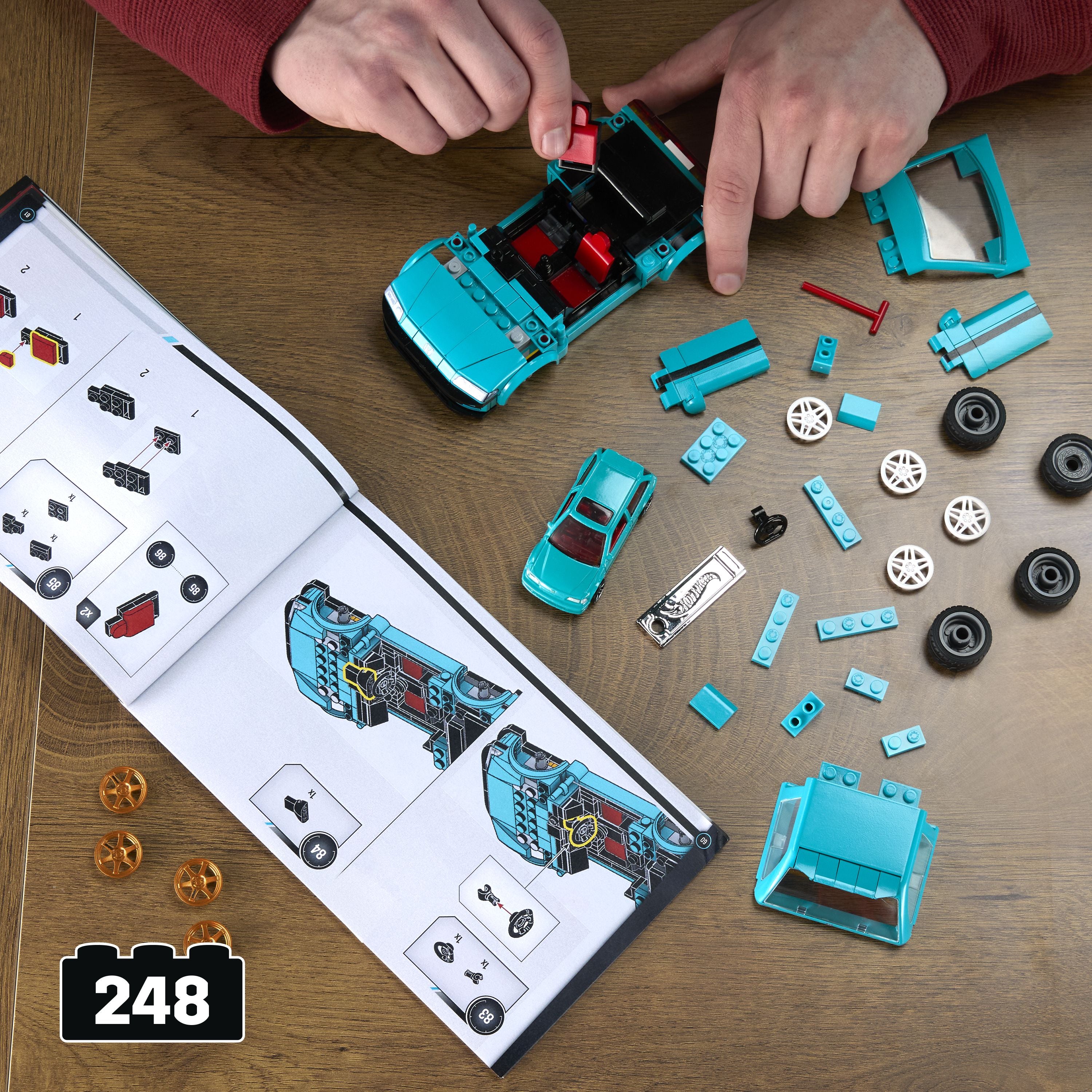 Hot Wheels Mattel Brick Shop Speed Series Building Set Honda Civic