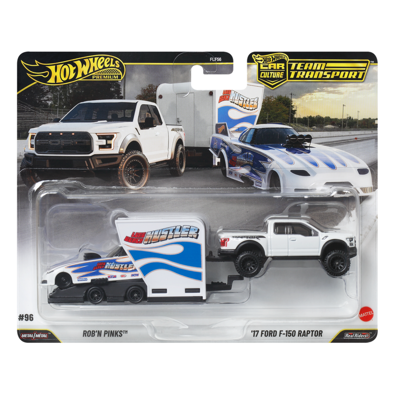 Hot Wheels Premium Car Culture Team Transport Rob'N Pinks & '17 Ford Raptor F-150