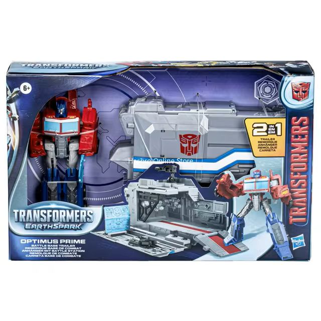 Transformers Earthspark Optimus Prime Battle Base Trailer