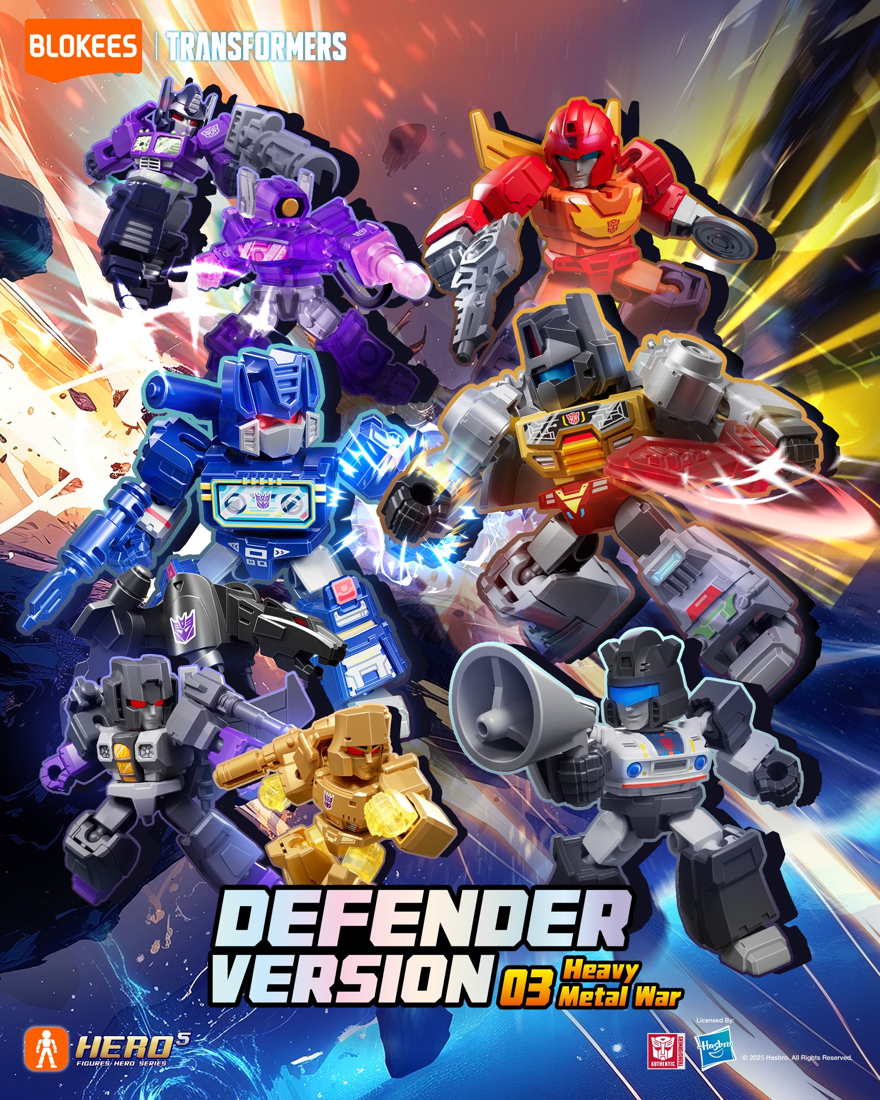 Transformers Blokees Defender Version 3 Heavy Metal War SINGLE BLIND BOX FIGURE