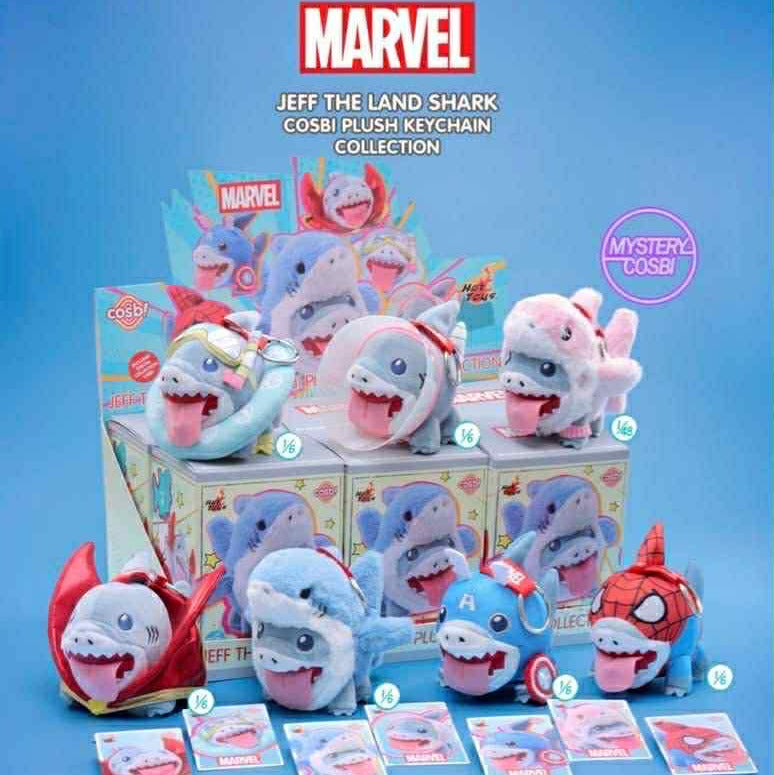 Hot Toys Cosbi Marvel Jeff the Land Shark Keychain Collection Blind Box RANDOM SINGLE BLIND BOX