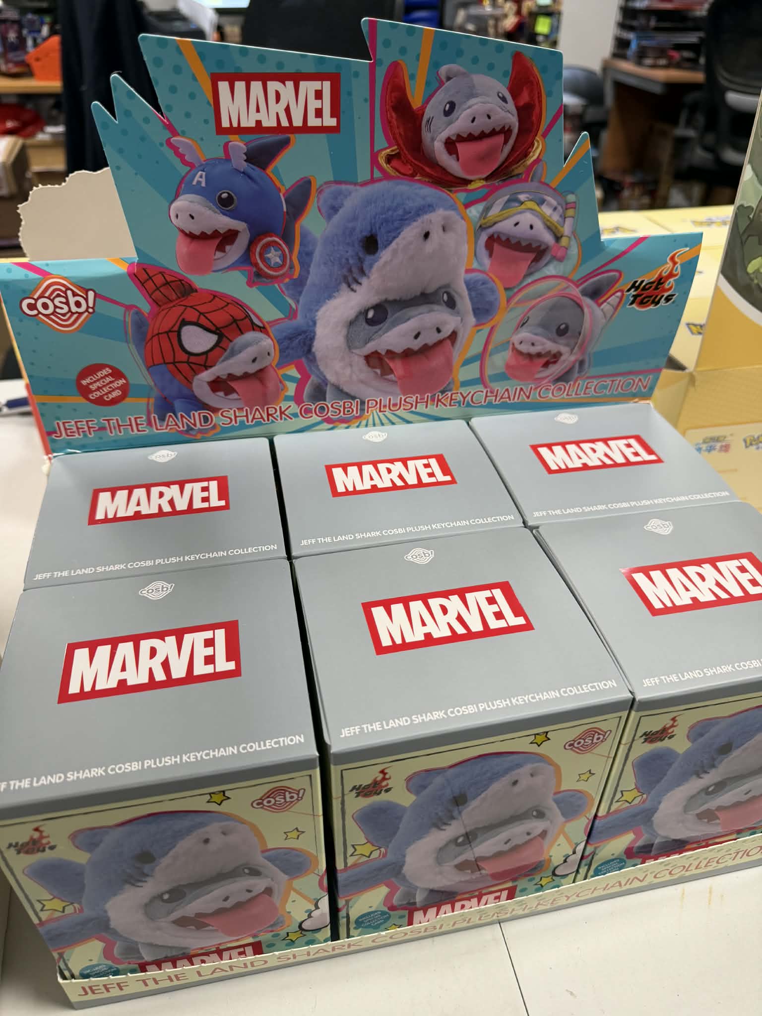 Hot Toys Cosbi Marvel Jeff the Land Shark Keychain Collection Blind Box RANDOM SINGLE BLIND BOX