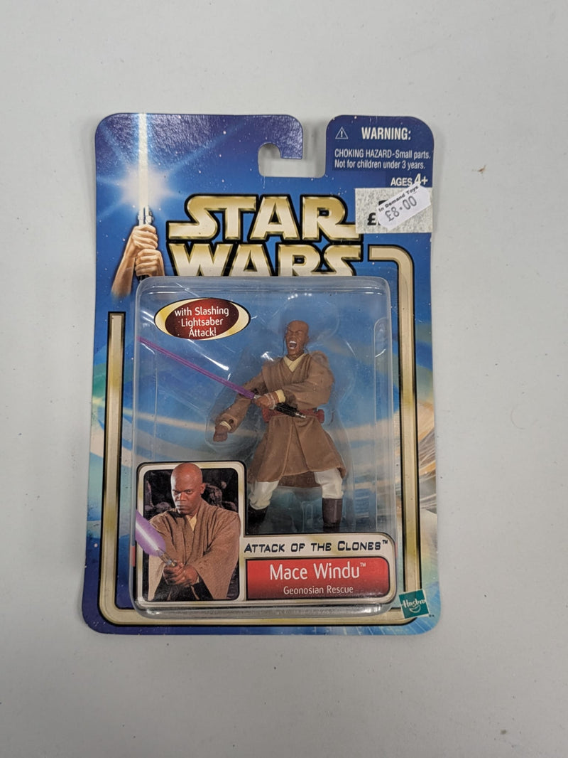 Star Wars The Saga Collection Attack Of The Clones Clone Mace Windu Geonosian Rescue