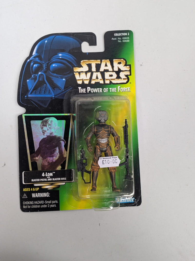 Star Wars The Power Of The Force 4-Lom with Blaster Pistol and Blaster Rifle
