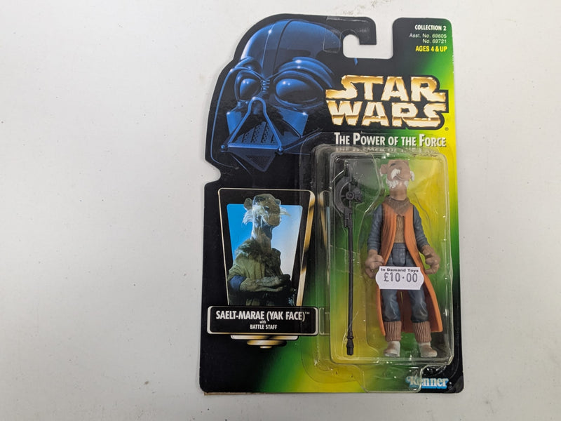 Star Wars The Power Of The Force Saelt-Marae (Yak Face) with Battle Staff (Collection 2)