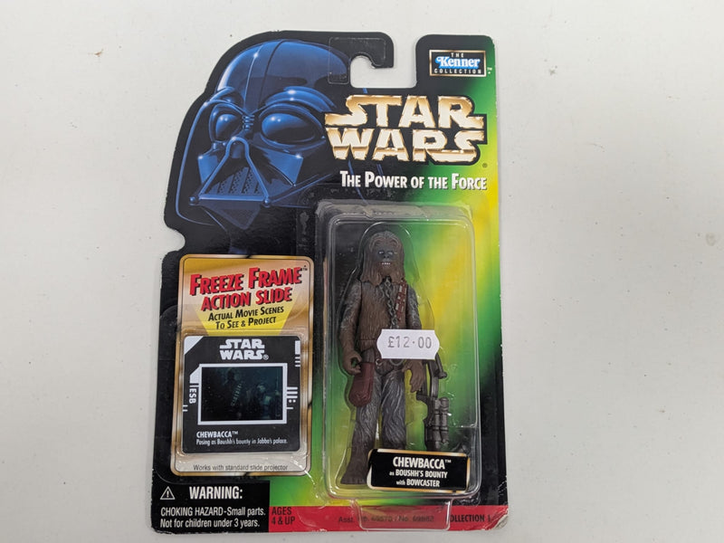Star Wars The Power Of The Force Chewbacca as Boushh's Bounty with Bowcaster Freeze Frame Action Slide (Collection 1)