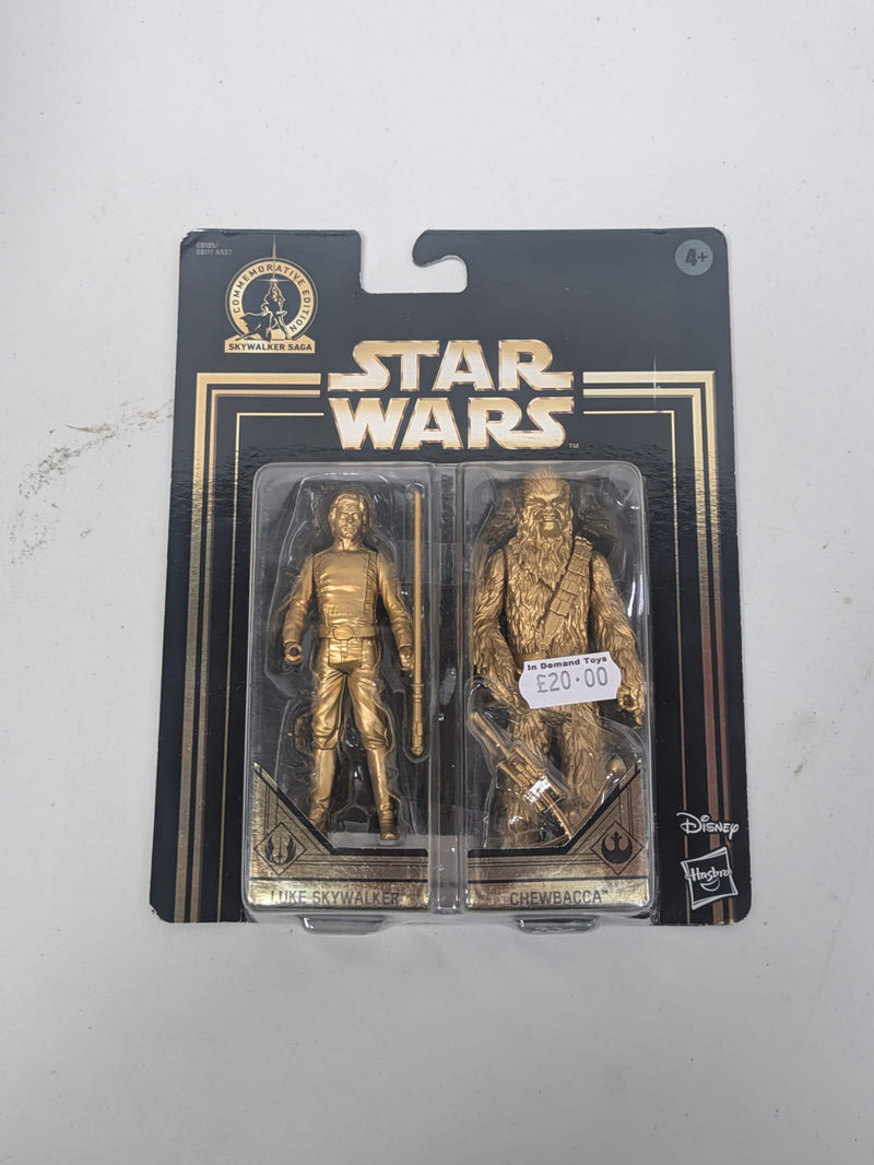 Star Wars Luke Skywalker and Chewbacca Gold