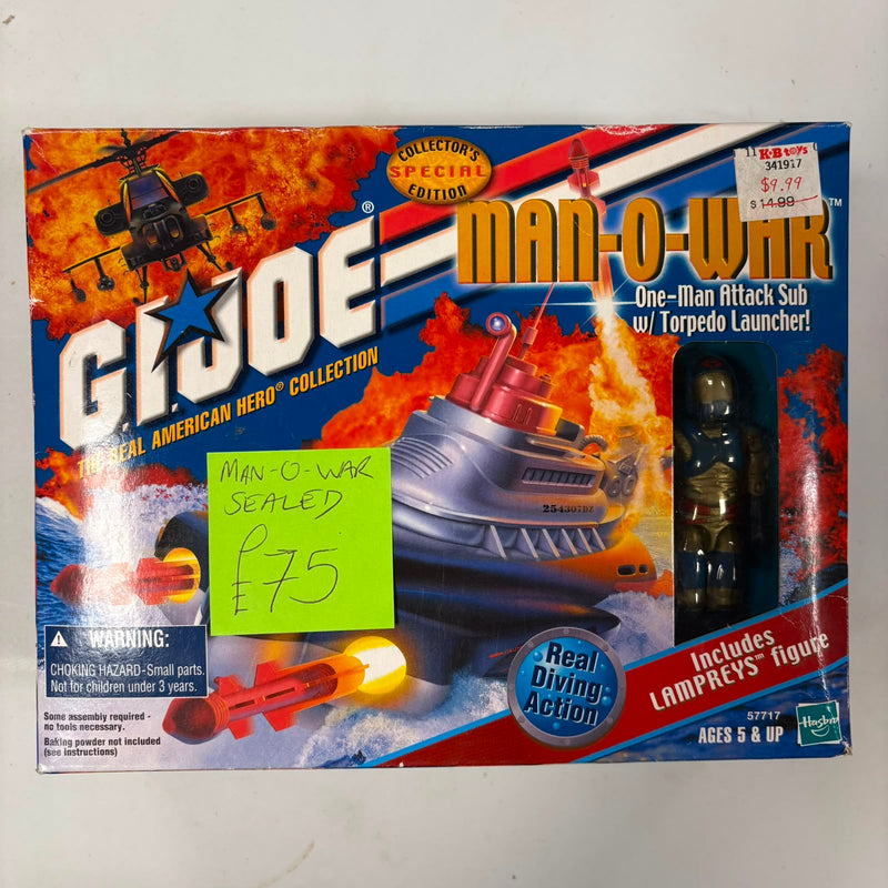 G.I.Joe 3.75" Man-O-War One-Man Attack Sub with Torpedo Launcher