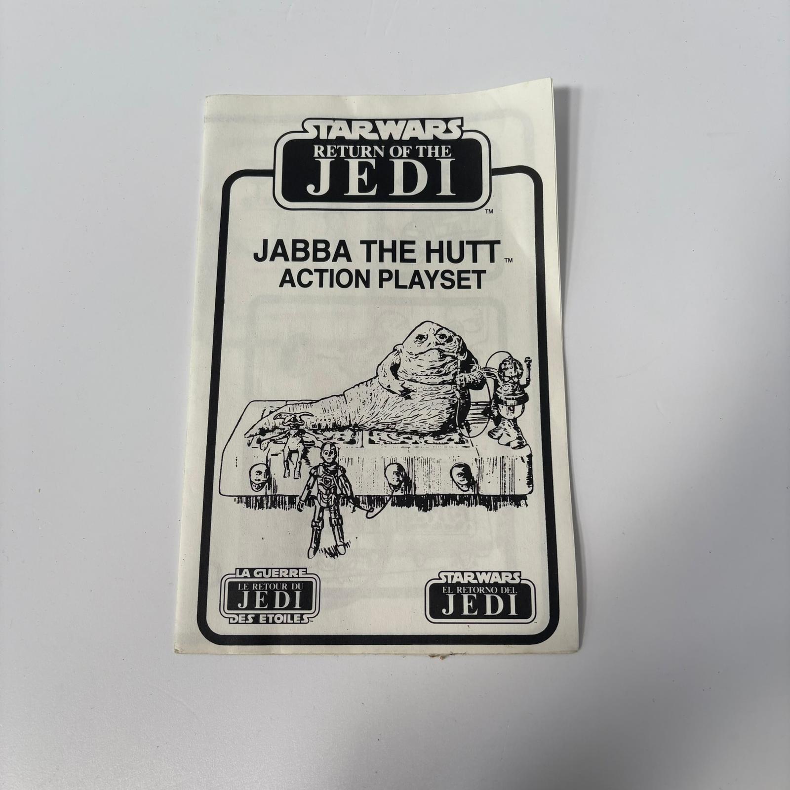 Star Wars Vintage Return Of The Jedi Jabba The Hutt Playset BOX & INSTRUCTIONS ONLY