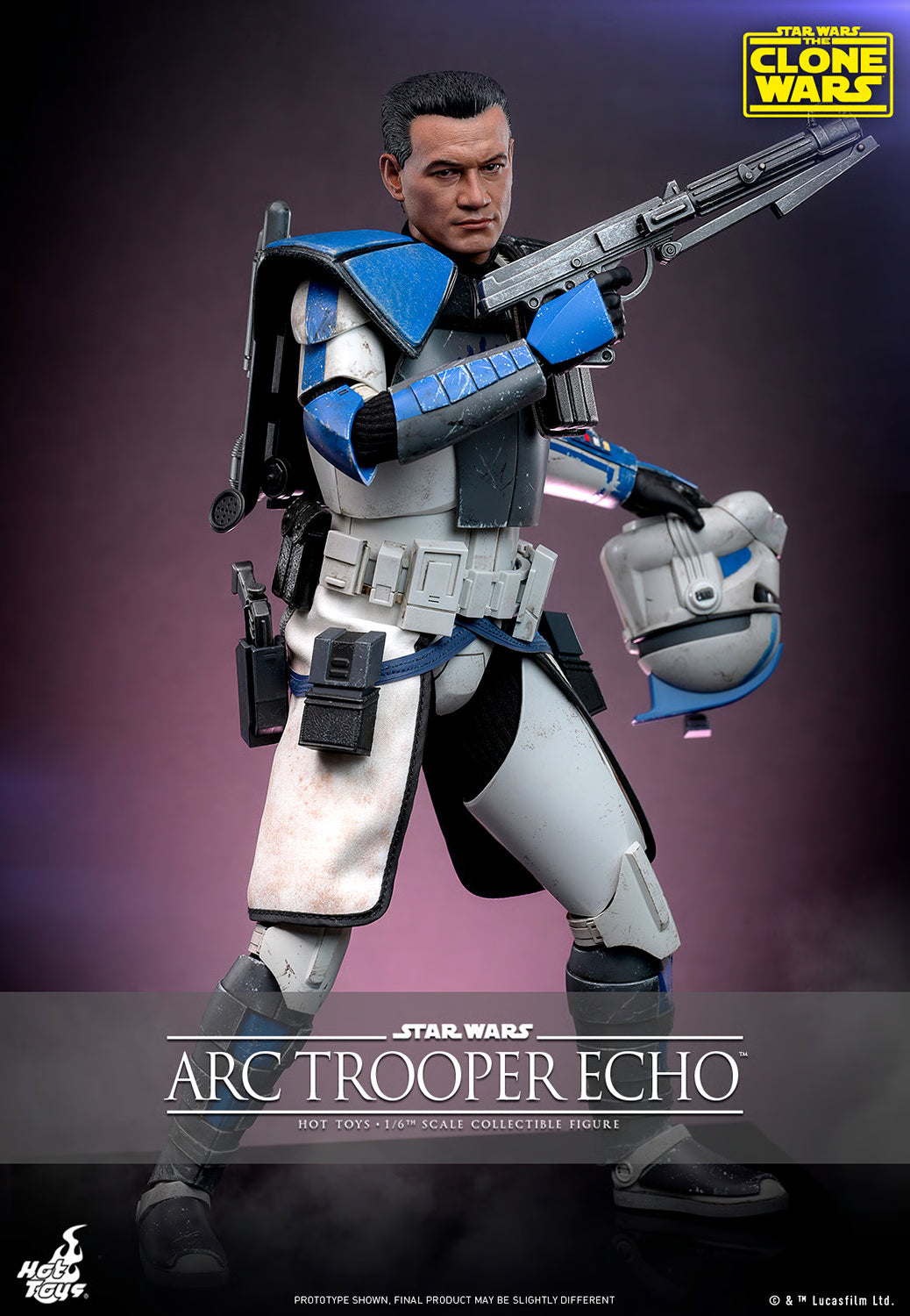 Hot Toys Star Wars Clone Wars Arc Trooper Echo 1/6 Scale Collectible Figure IMPORT STOCK
