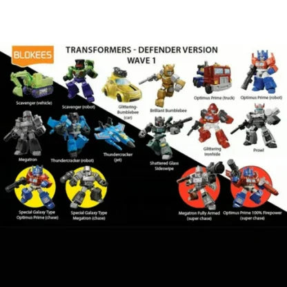 Transformers Blokees Galaxy Shining 7cm Defender Version 01 BOX OF 12 FIGURES