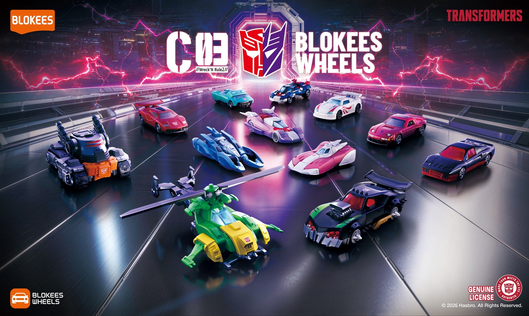 PRE-ORDER Transformers Blokees Wheels CO-03 Wreck 'n' Rule 2 SEALED BOX OF 12