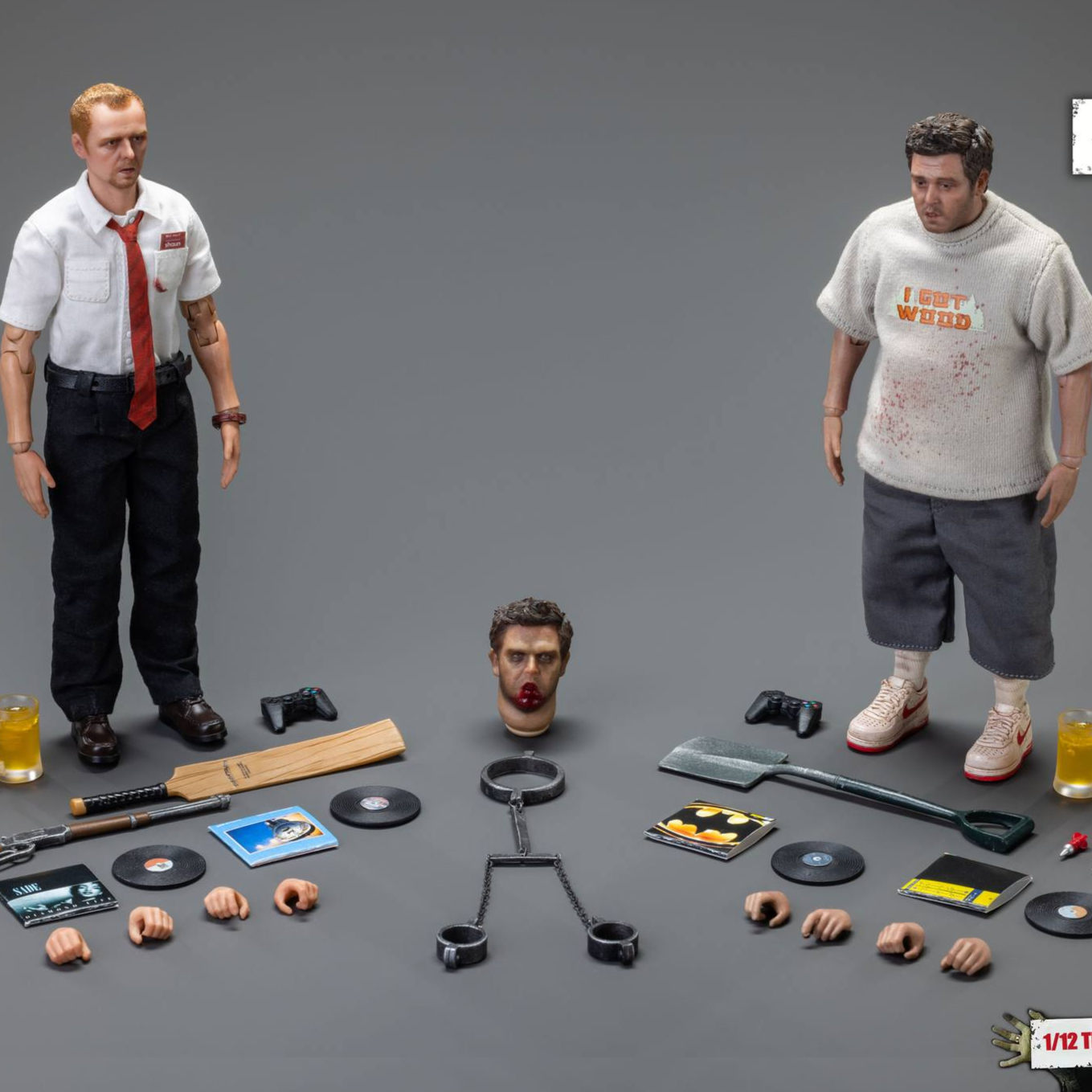 Play Craft Toys Brits of the Dead Shaun and Ed 2-Pack 1/12 Scale Collectible Figure Set