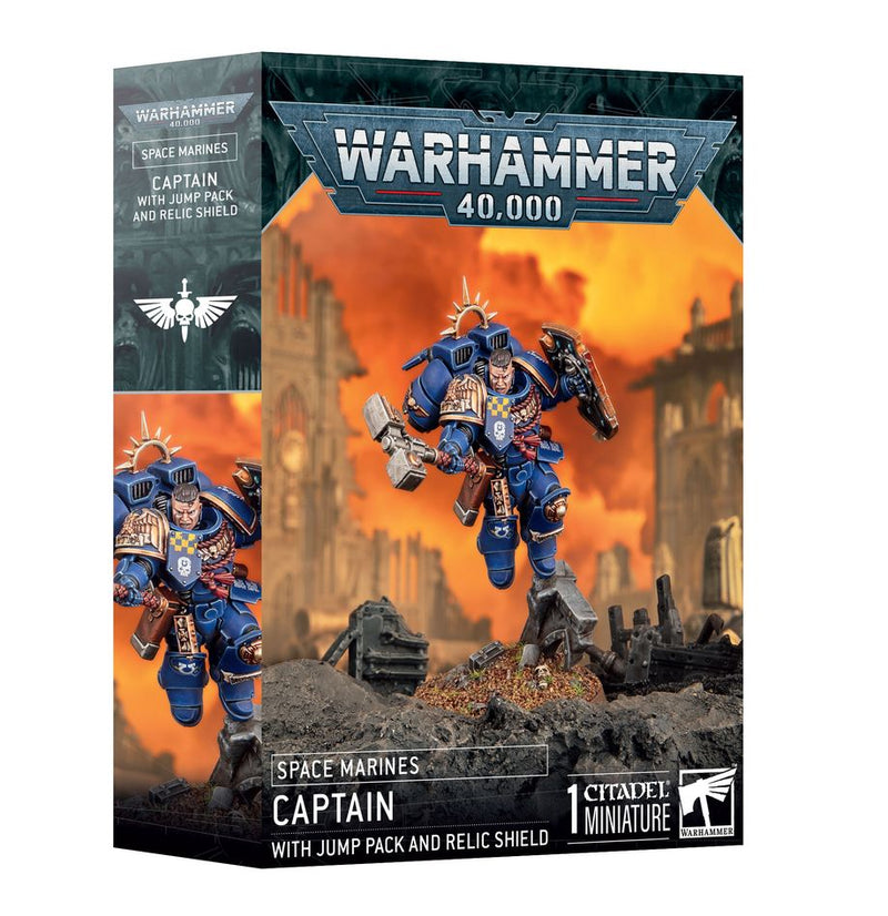 Warhammer 40,000 Space Marines Captain with Jump Pack and Relic Shield - Dispatches 24/10