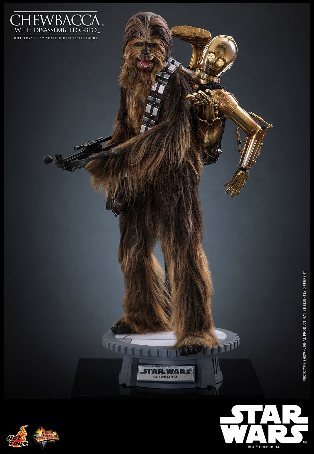 Hot Toys MMS766 Star Wars Chewbacca with Disassembled C-3PO 1/6 Scale Collectible Figure IMPORT STOCK