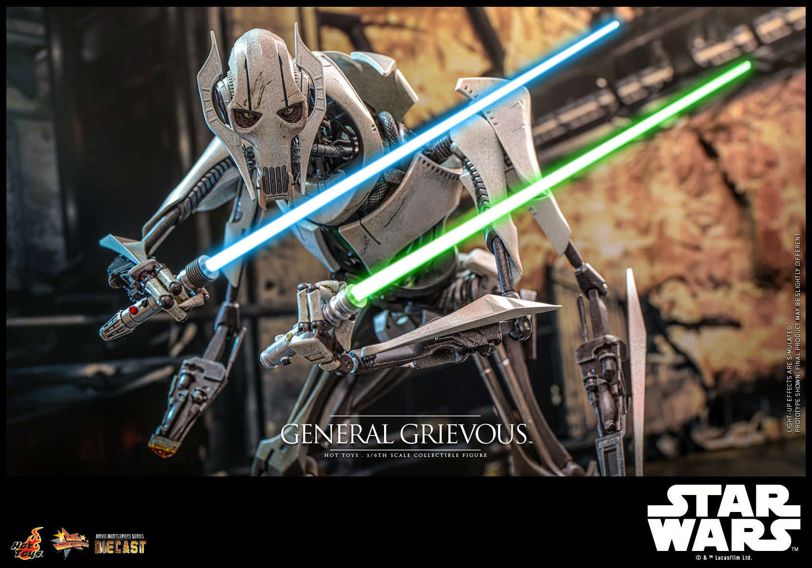 Hot Toys General Grievous 1/6th Scale Collectible Figure IMPORT STOCK
