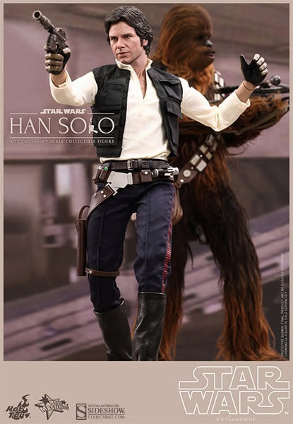 Hot Toys MMS263 Star Wars A New Hope Han Solo and Chewbacca 2-Pack 1/6 Scale Figure PRE OWNED