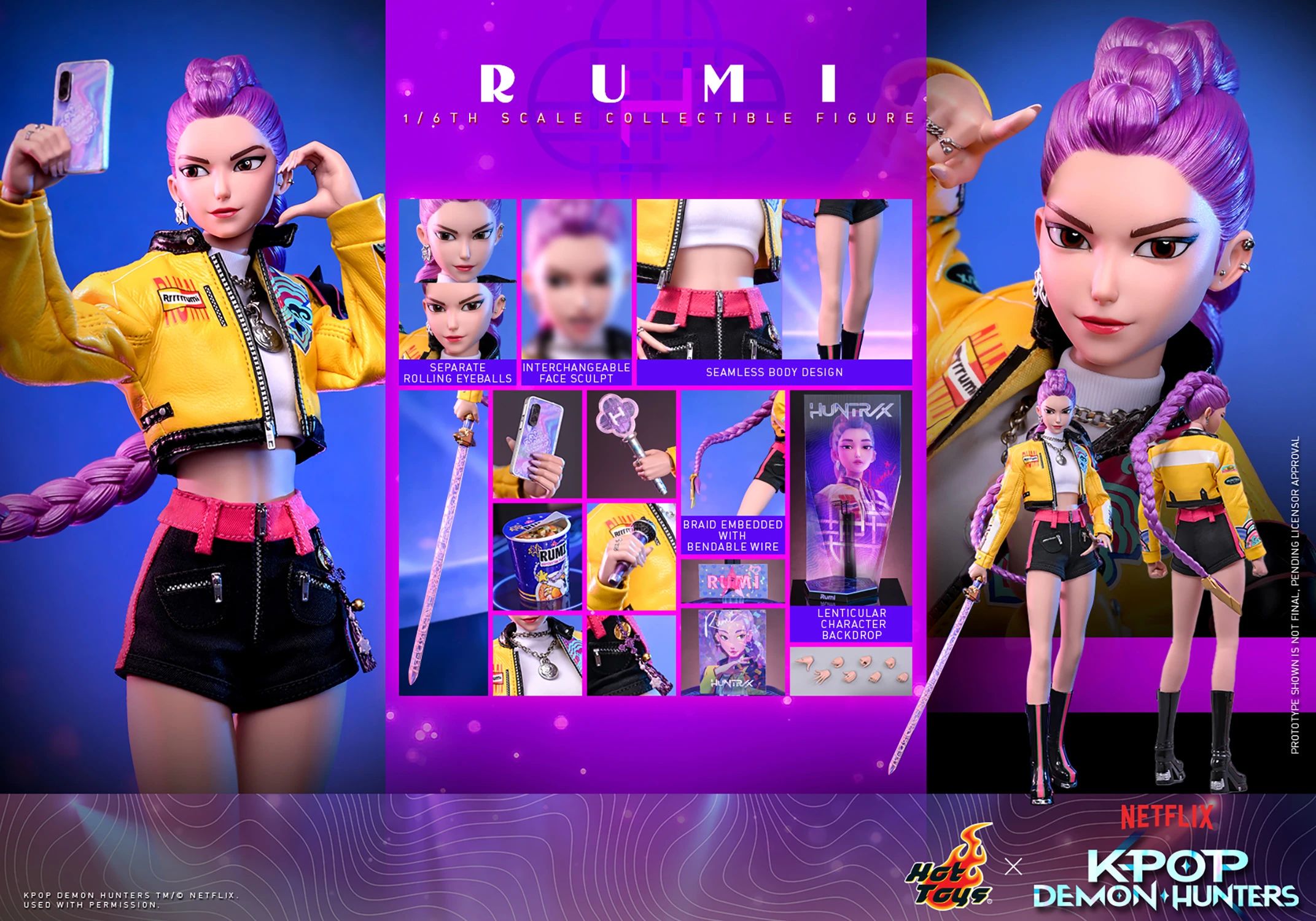 PRE-ORDER Hot Toys KPop Demon Hunters Rumi 1/6 Scale Collectible Figure IMPORT STOCK