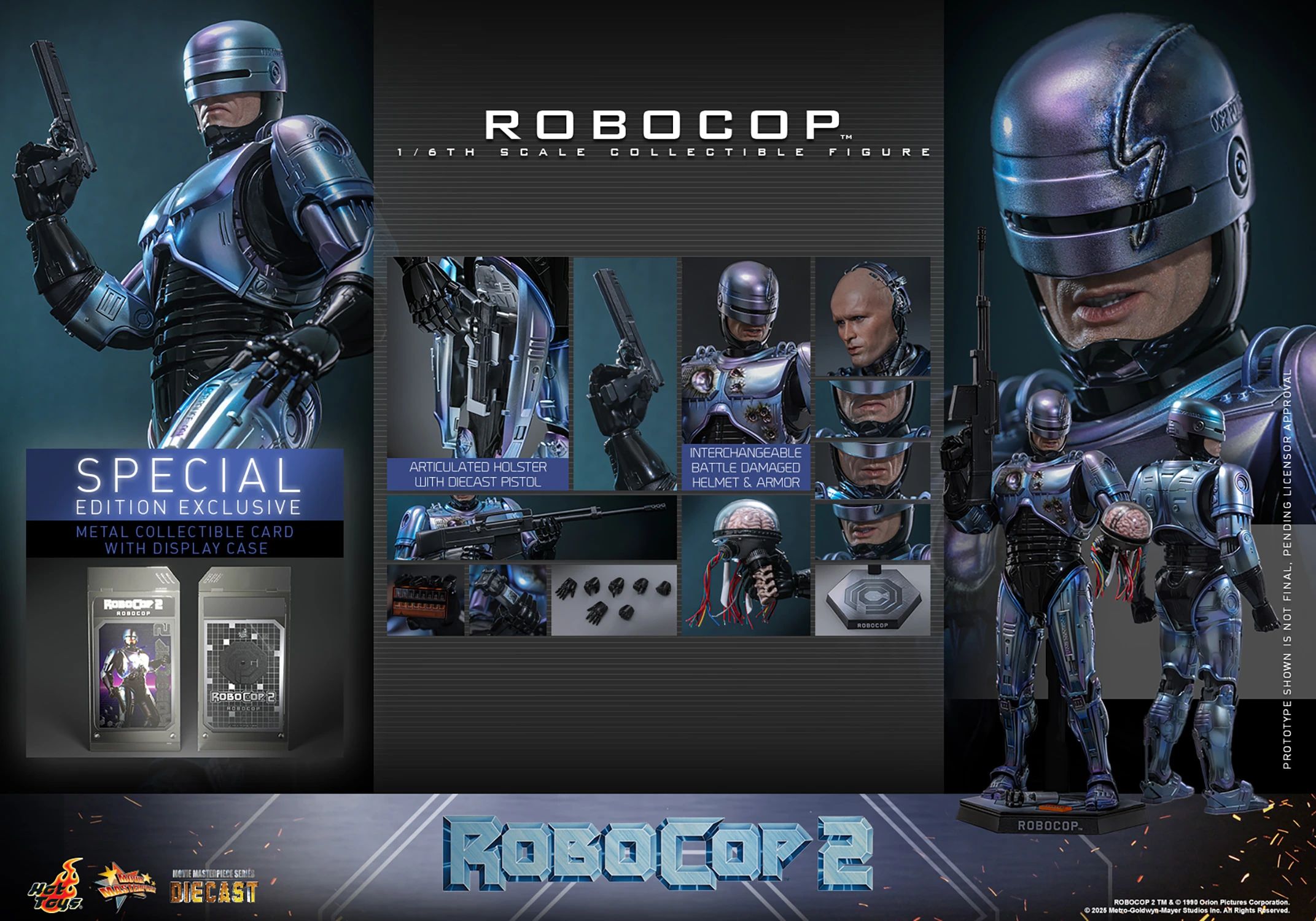 PRE-ORDER Hot Toys Robocop 2 Robocop (Special Edition) 1/6 Scale Collectible Figure