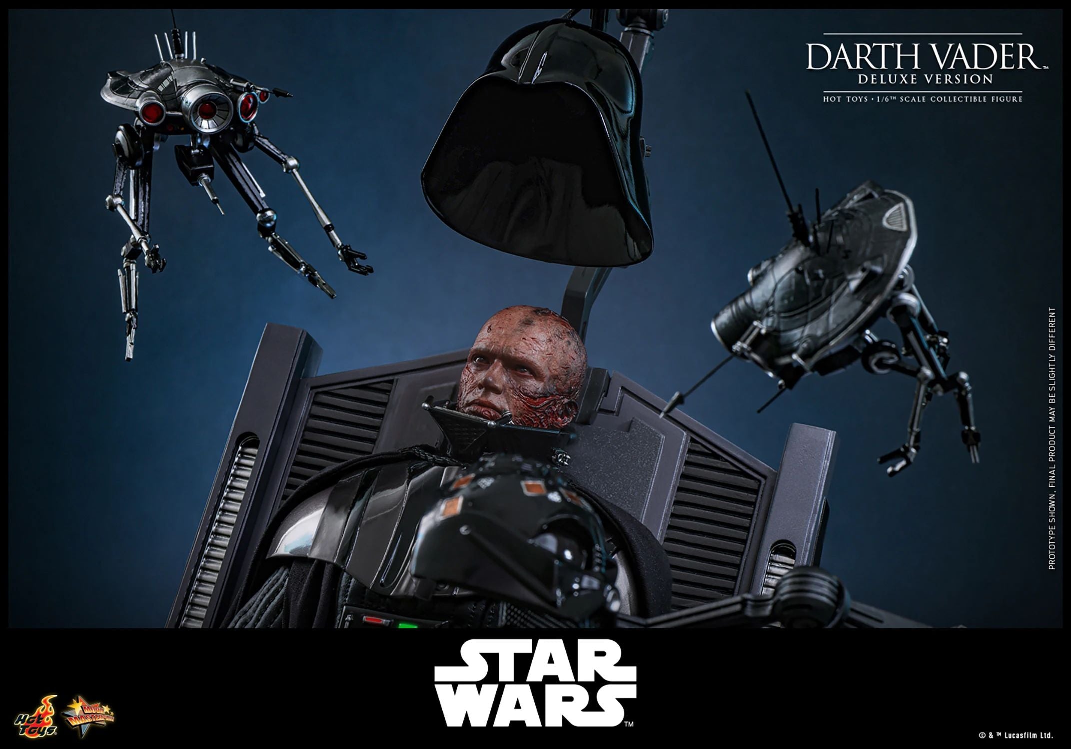 PRE-ORDER Hot Toys Star Wars Revenge of the Sith Darth Vader Deluxe Version 1/6 Scale Collectible Figure