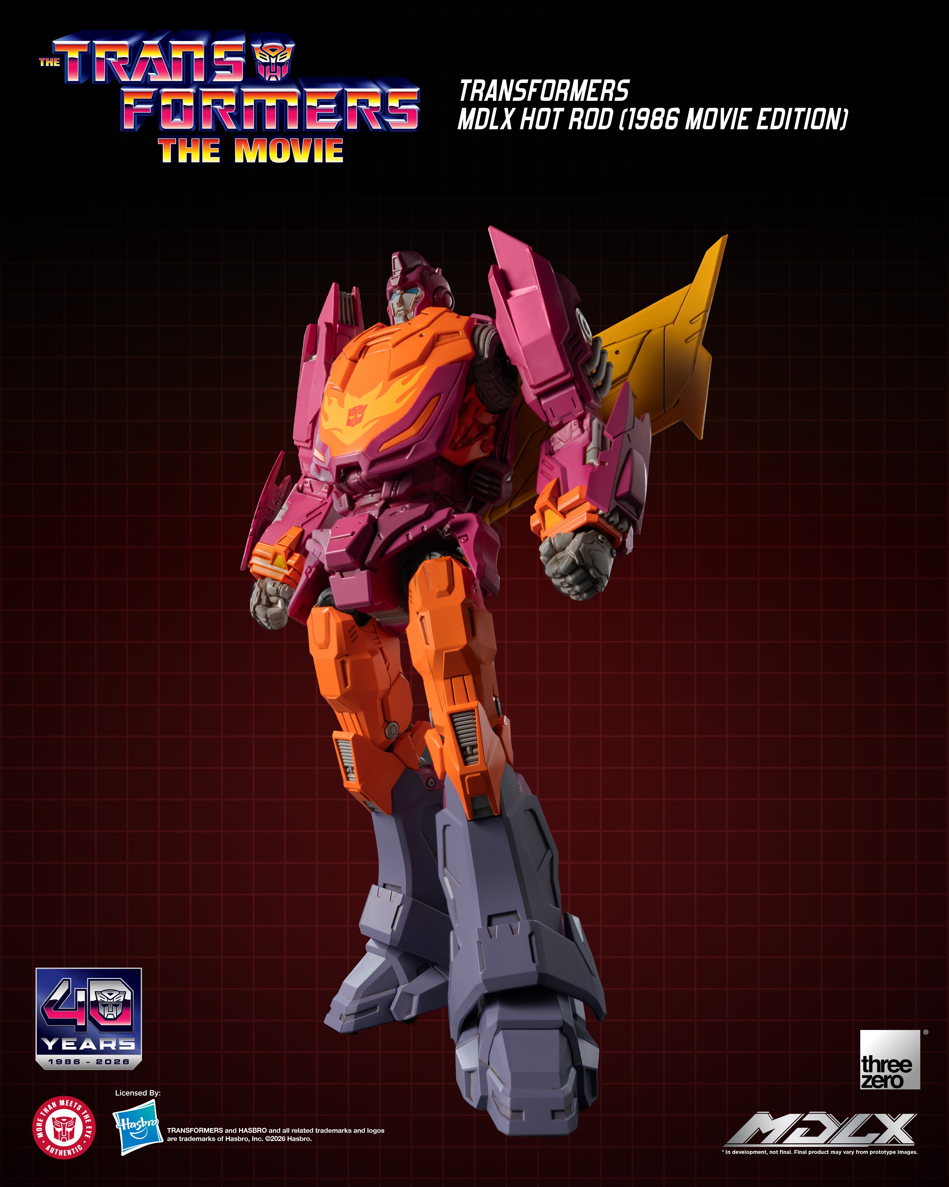 PRE-ORDER THREEZERO Transformers MDLX Hot Rod (1986 Movie Edition)
