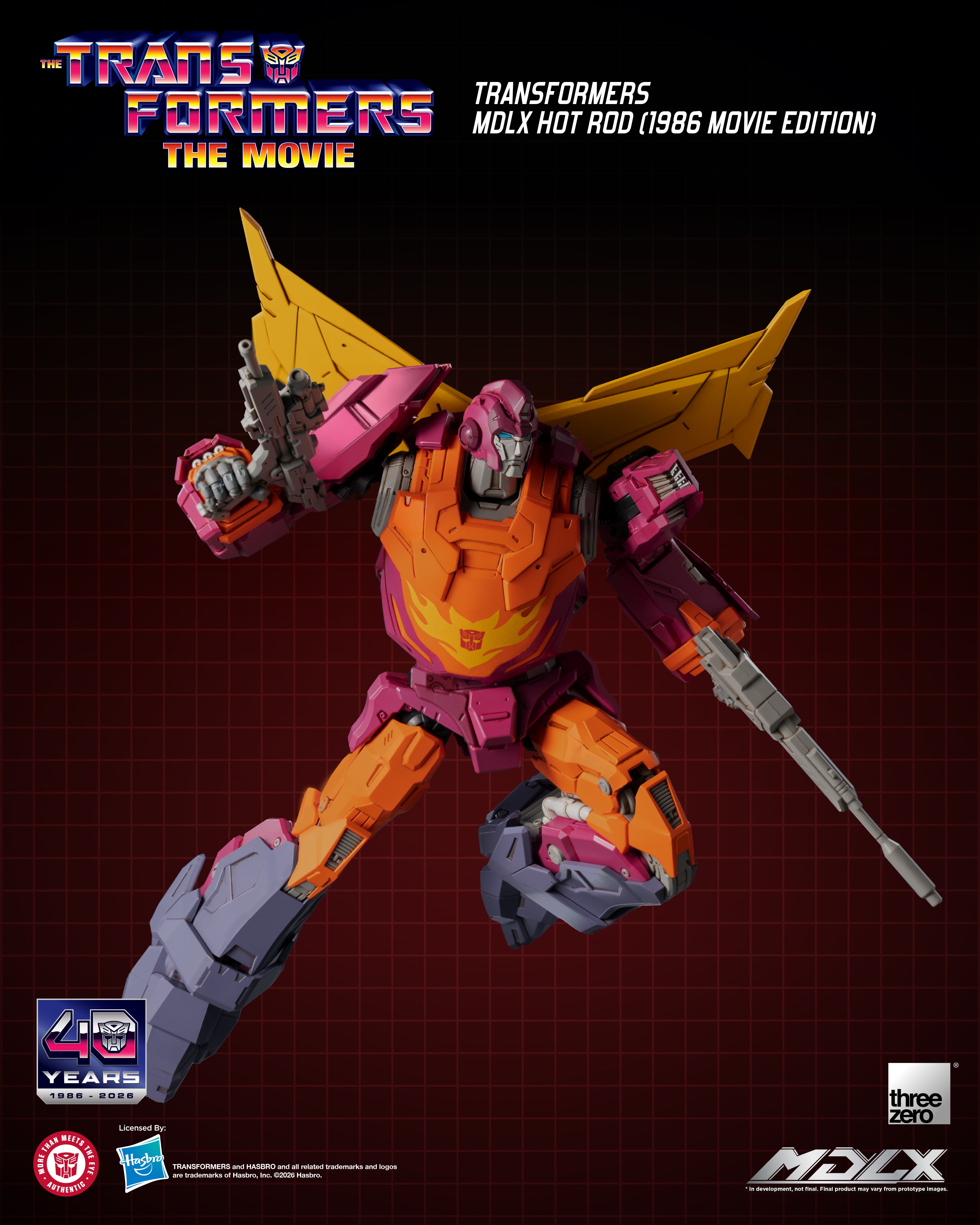 PRE-ORDER THREEZERO Transformers MDLX Hot Rod (1986 Movie Edition)