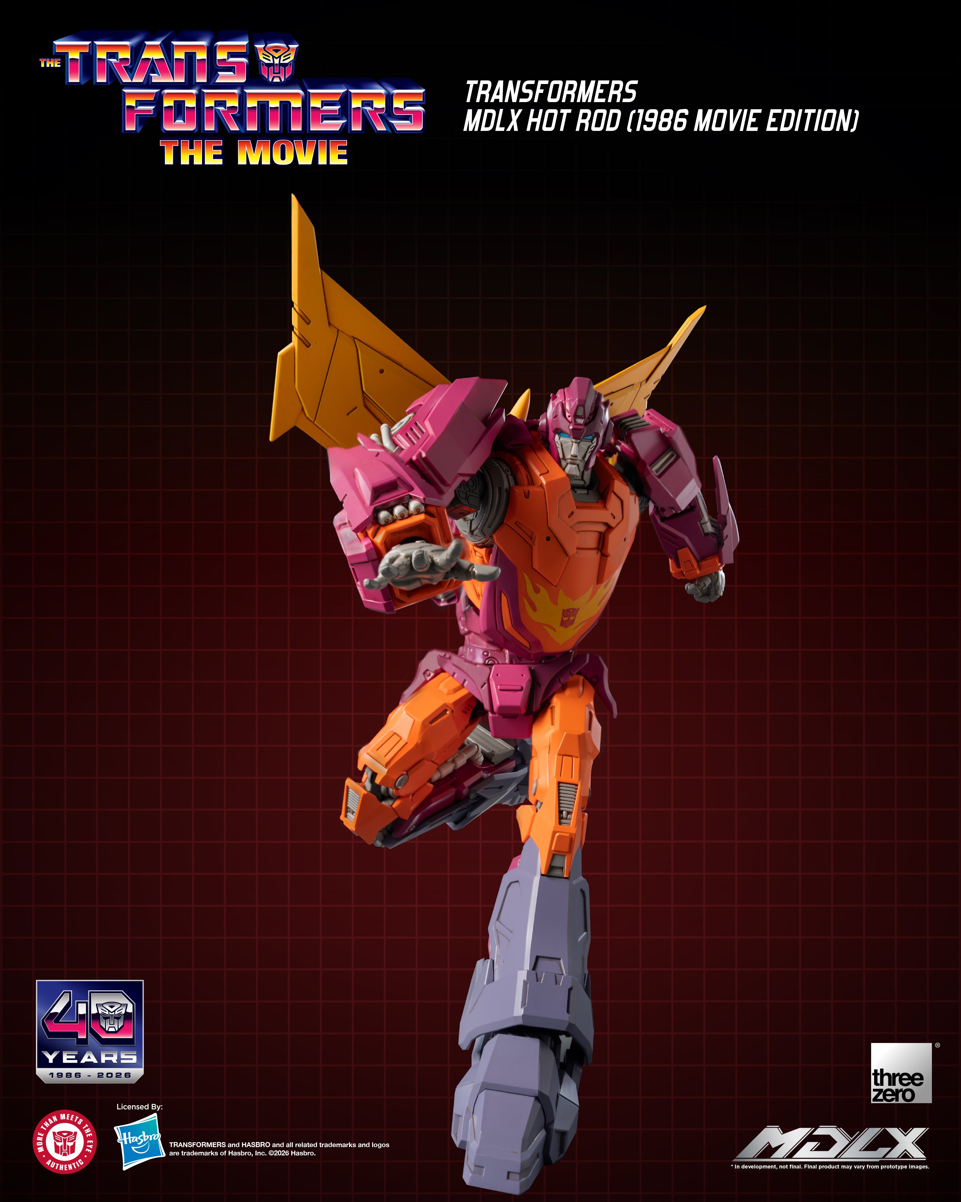 PRE-ORDER THREEZERO Transformers MDLX Hot Rod (1986 Movie Edition)