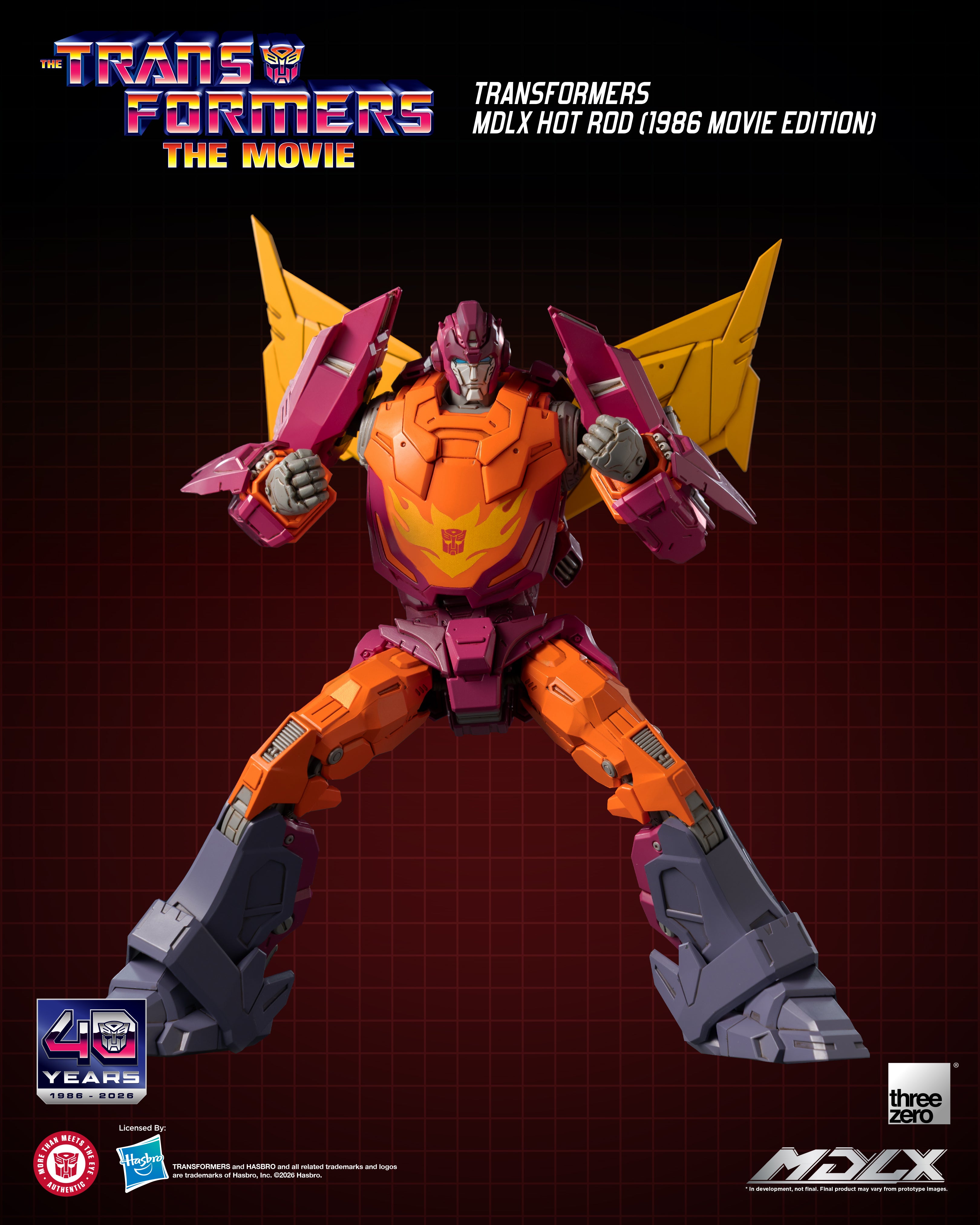 PRE-ORDER THREEZERO Transformers MDLX Hot Rod (1986 Movie Edition)