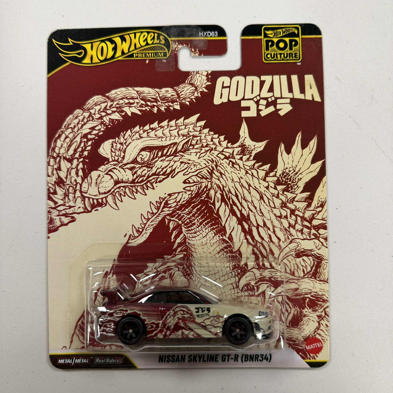 Hot Wheels Pop Culture Godzilla Nissan Skyline GT-R BNR34 (MAXIMUM 1 PER CUSTOMER)