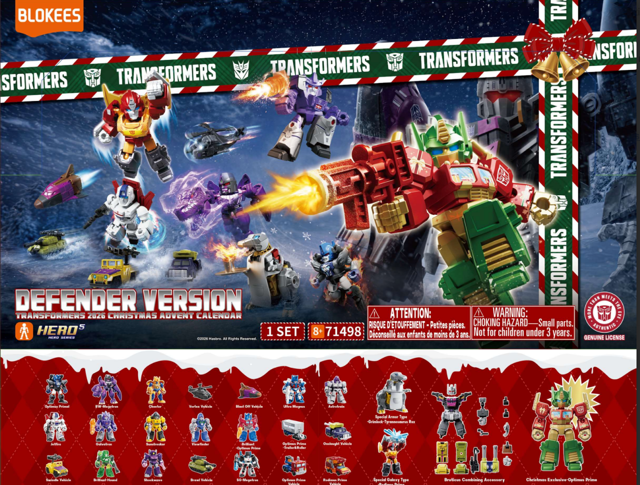 PRE-ORDER Transformers Blokees 2026 Advent Caledar